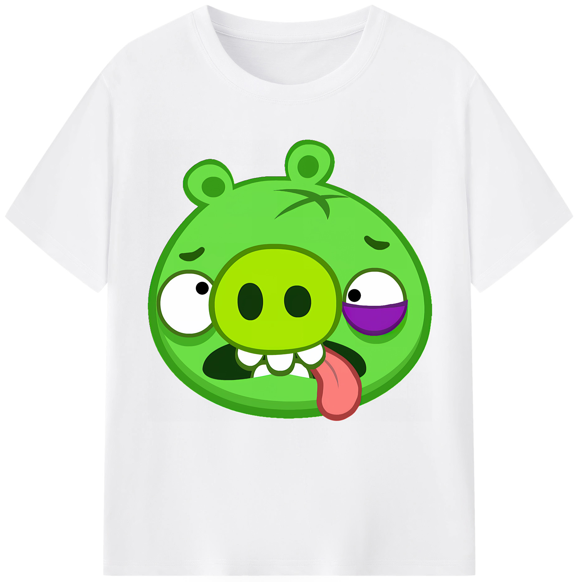 （画像用） Angry Birds アングリーバード 綿100％半袖Tシャツ（フロントプリント）