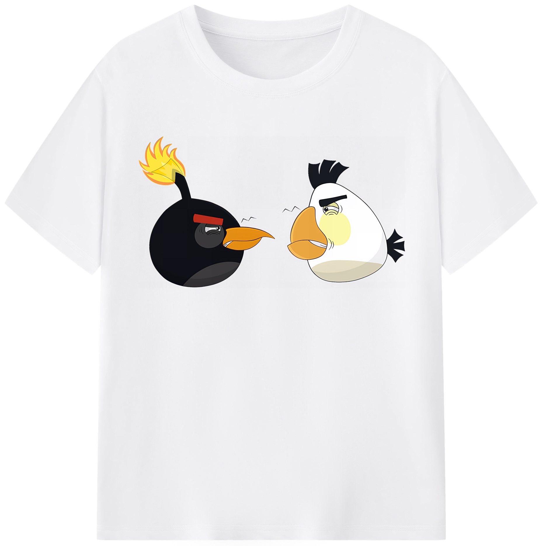 （画像用） Angry Birds アングリーバード 綿100％半袖Tシャツ（フロントプリント）