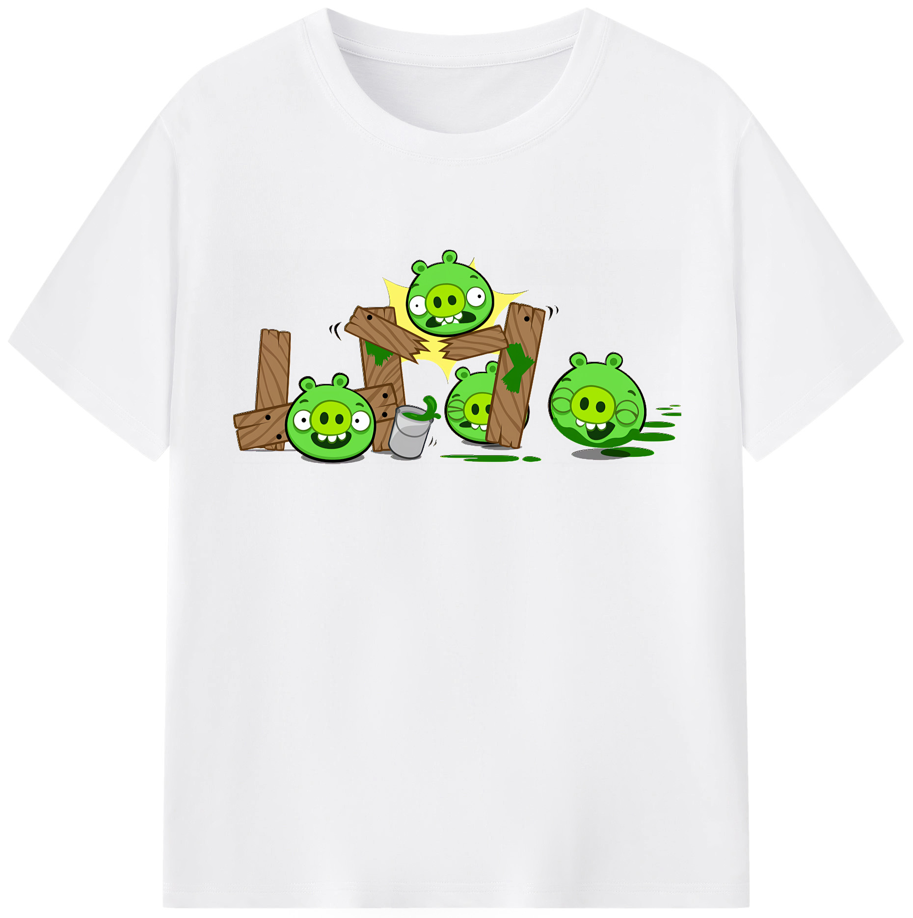 （画像用） Angry Birds アングリーバード 綿100％半袖Tシャツ（フロントプリント）