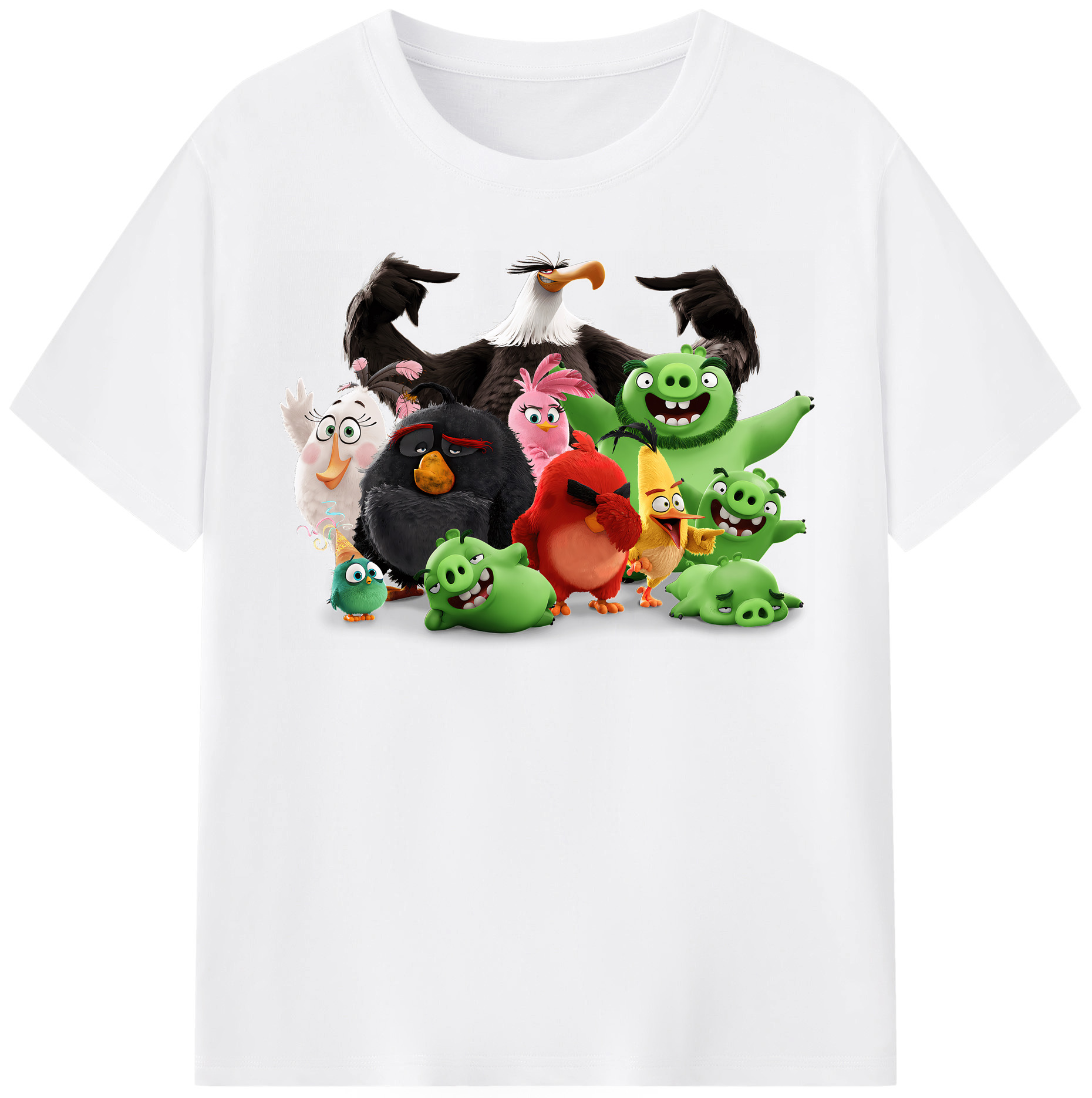 （画像用） Angry Birds アングリーバード 綿100％半袖Tシャツ（フロントプリント）