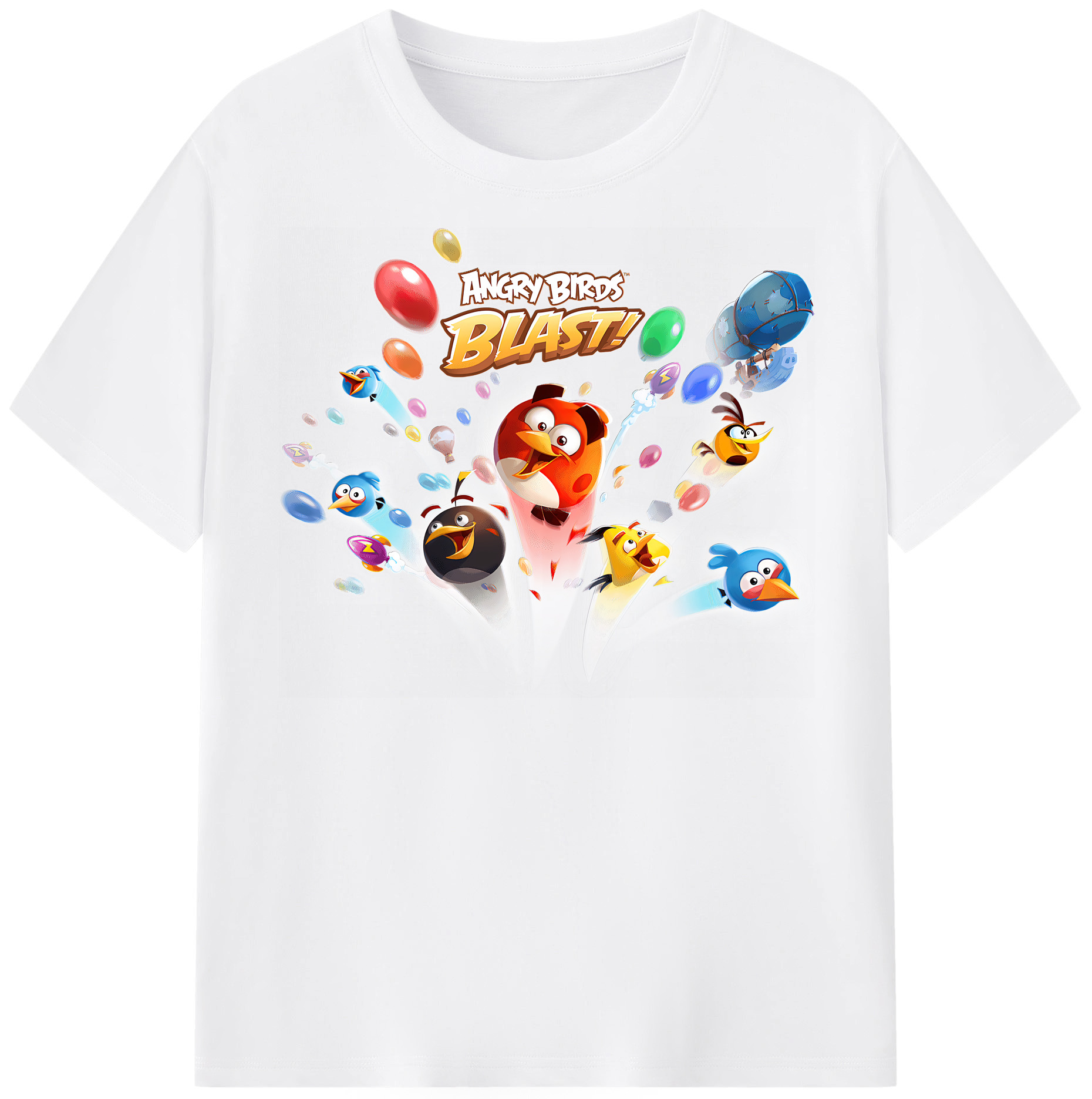（画像用） Angry Birds アングリーバード 綿100％半袖Tシャツ（フロントプリント）