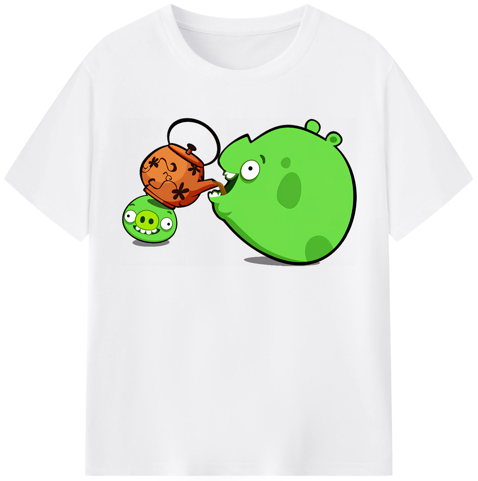 （画像用） Angry Birds アングリーバード 綿100％半袖Tシャツ（フロントプリント）