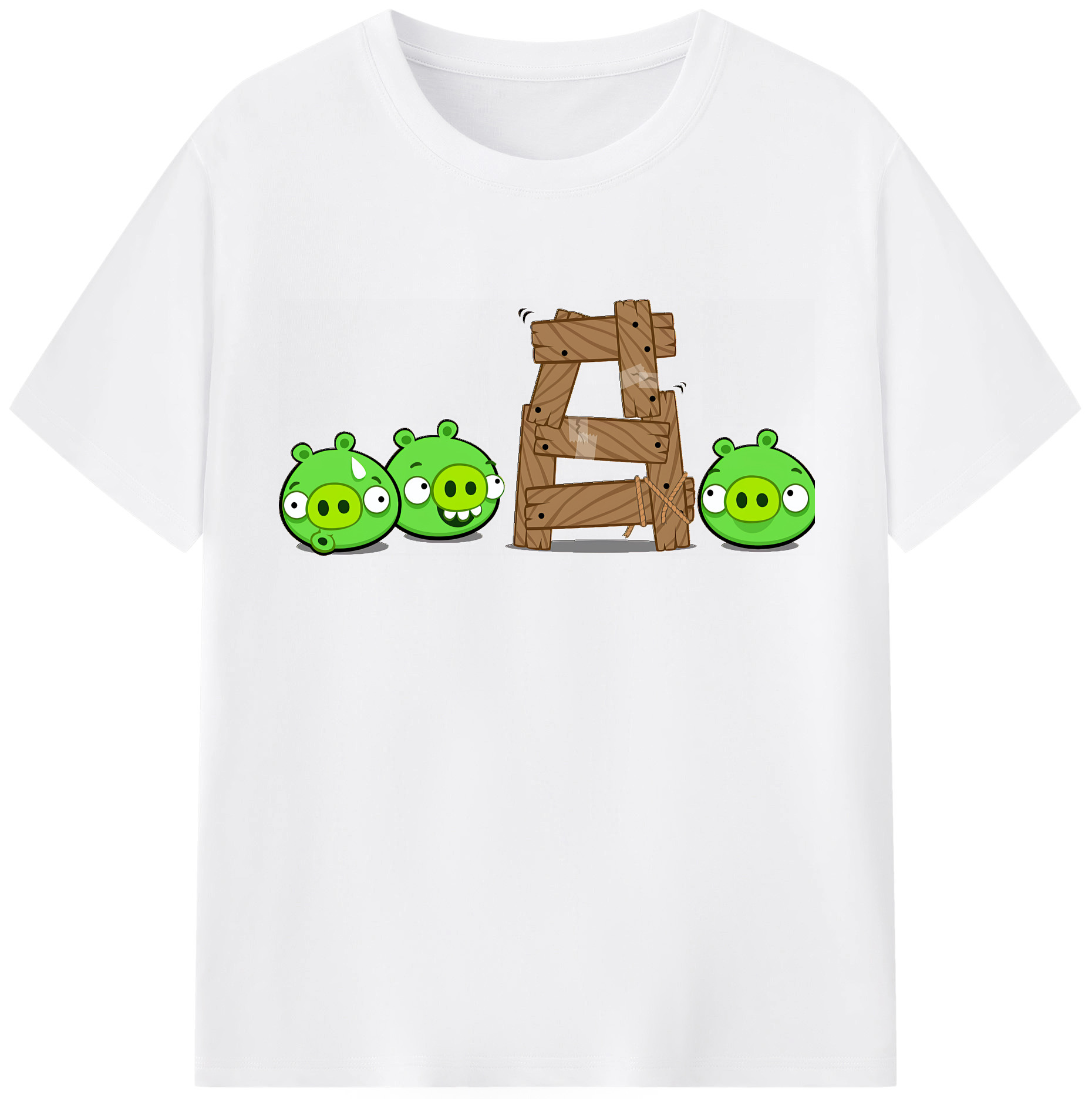 （画像用） Angry Birds アングリーバード 綿100％半袖Tシャツ（フロントプリント）