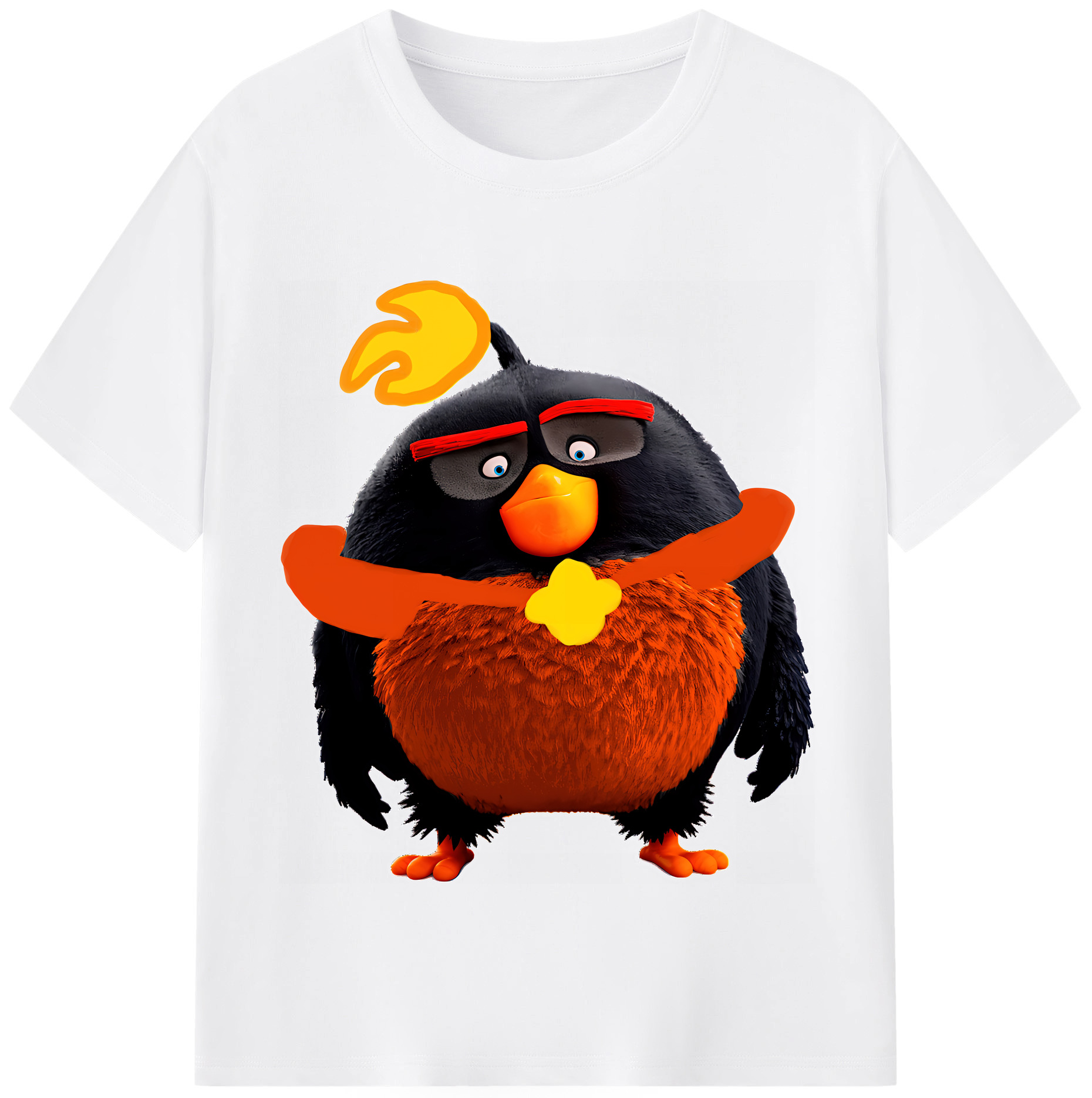 （画像用） Angry Birds アングリーバード 綿100％半袖Tシャツ（フロントプリント）