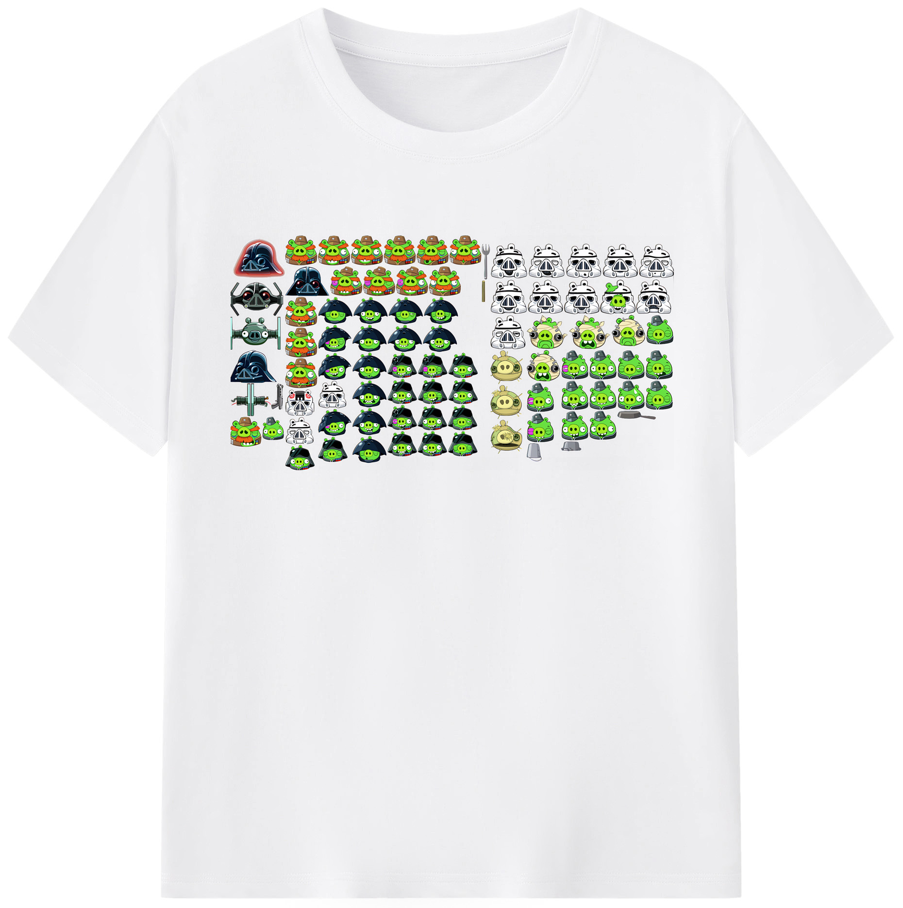 （画像用） Angry Birds アングリーバード 綿100％半袖Tシャツ（フロントプリント）