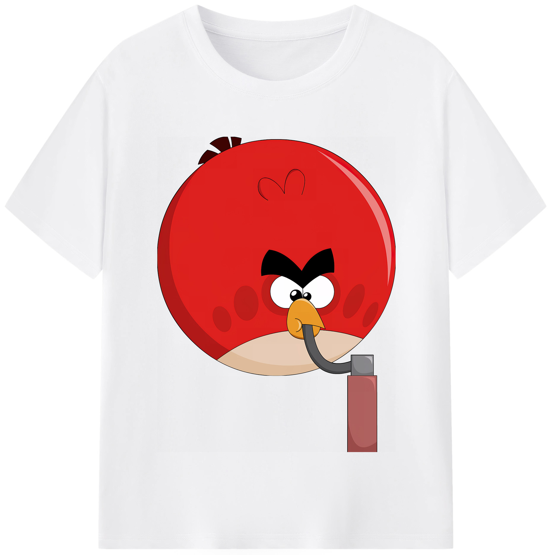 （画像用） Angry Birds アングリーバード 綿100％半袖Tシャツ（フロントプリント）