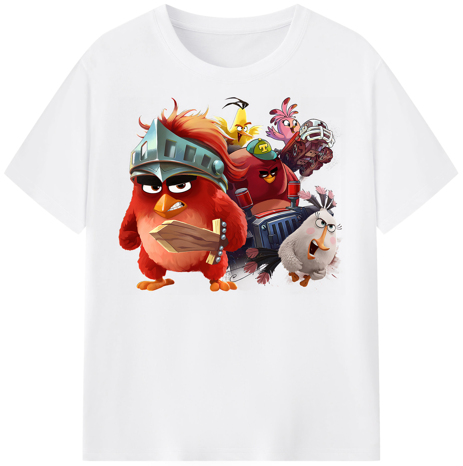 （画像用） Angry Birds アングリーバード 綿100％半袖Tシャツ（フロントプリント）
