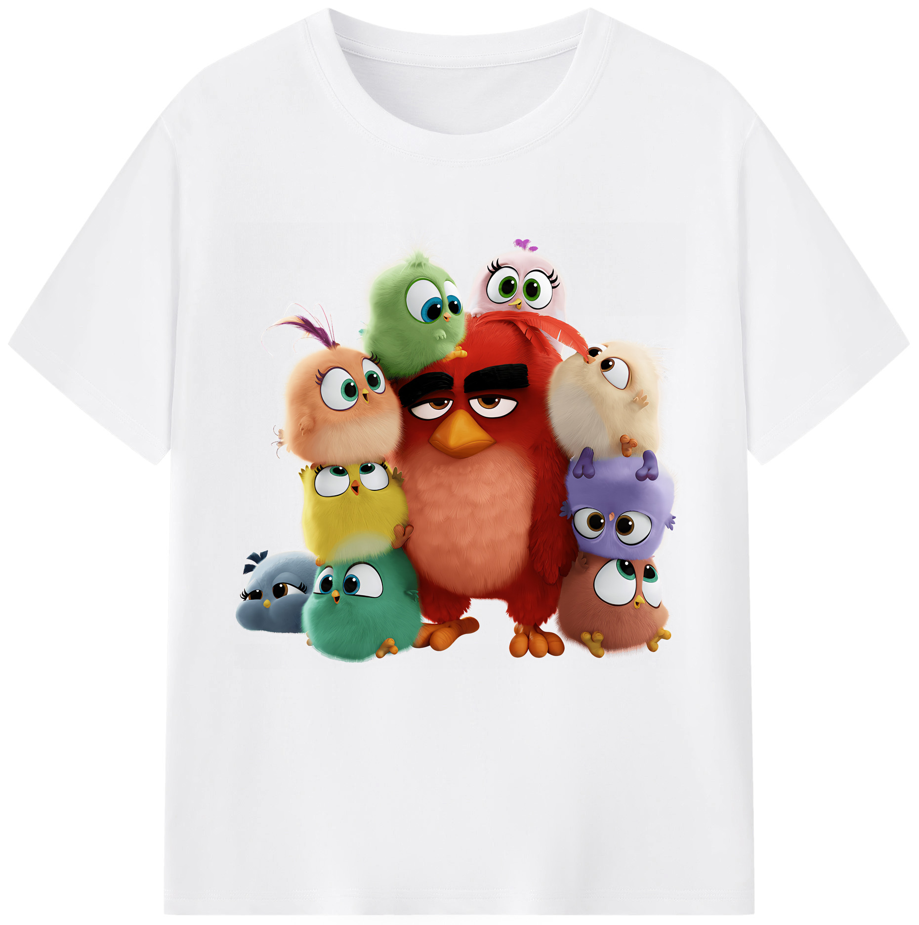 （画像用） Angry Birds アングリーバード 綿100％半袖Tシャツ（フロントプリント）