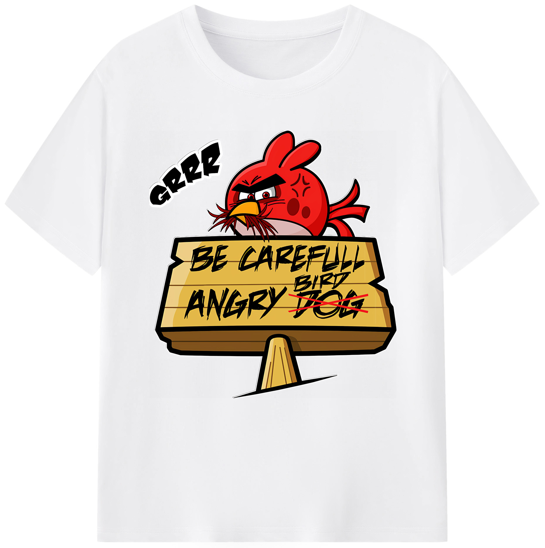 （画像用） Angry Birds アングリーバード 綿100％半袖Tシャツ（フロントプリント）