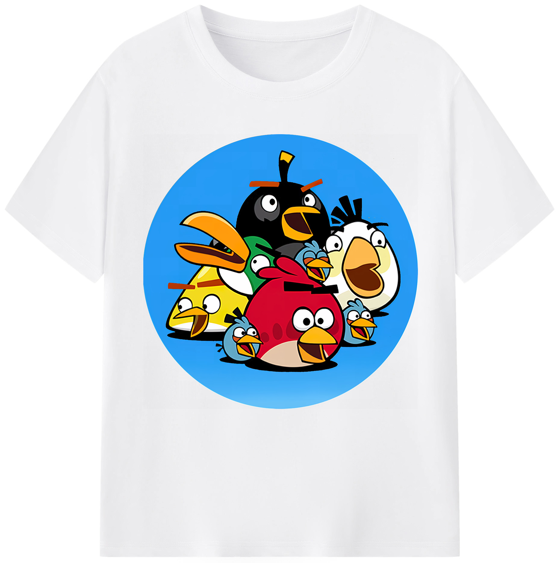 （画像用） Angry Birds アングリーバード 綿100％半袖Tシャツ（フロントプリント）