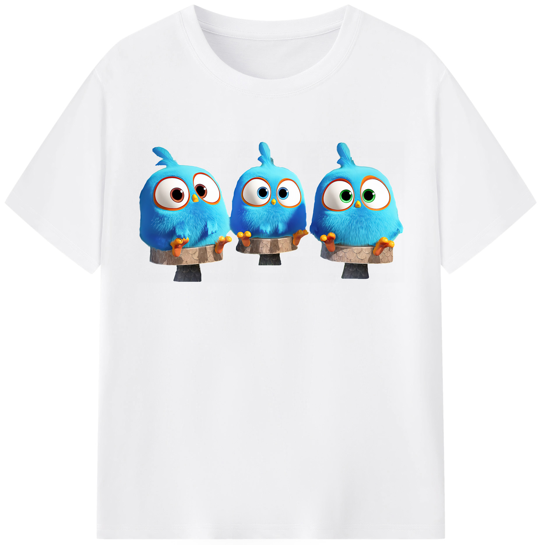 （画像用） Angry Birds アングリーバード 綿100％半袖Tシャツ（フロントプリント）