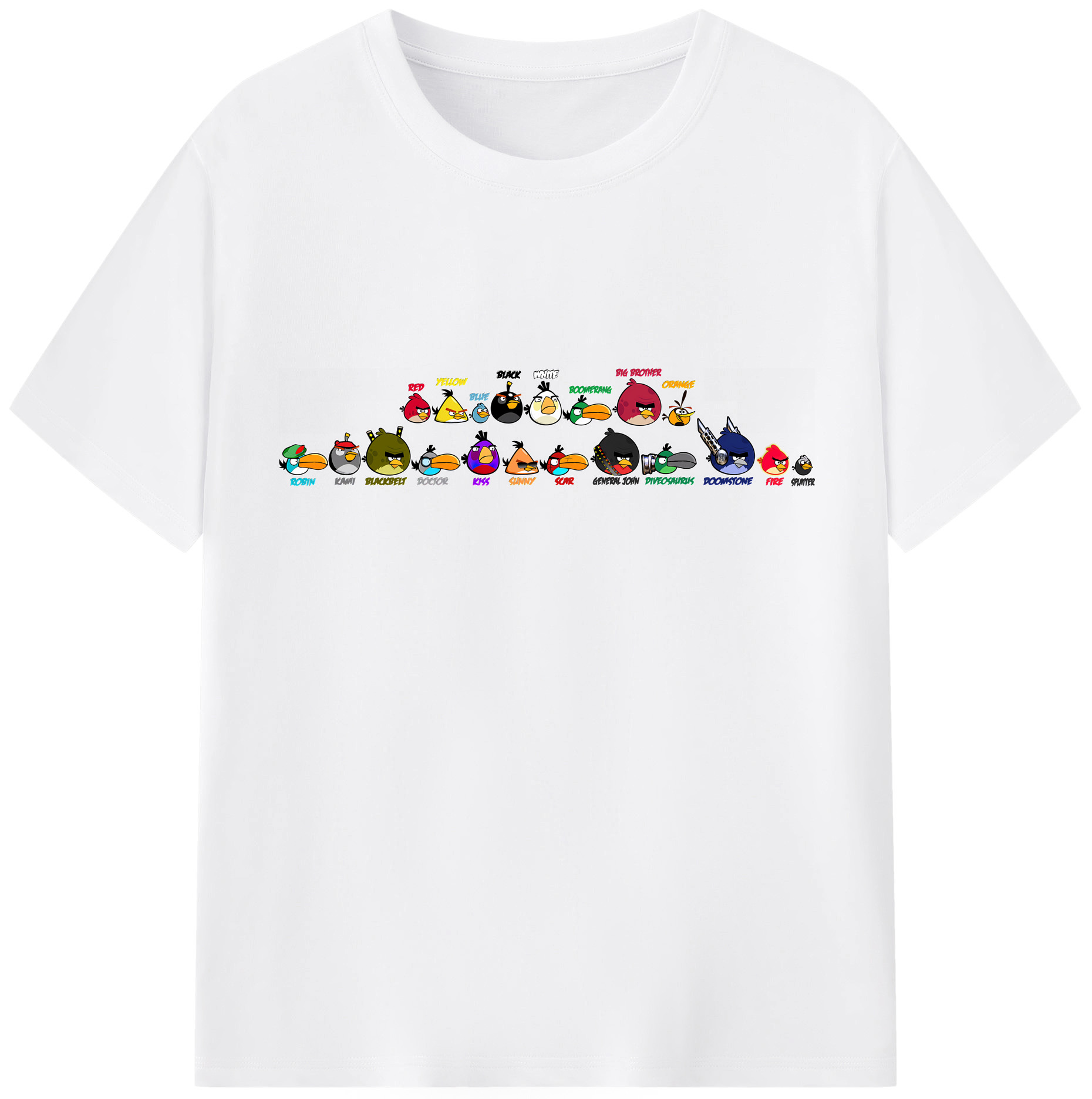 （画像用） Angry Birds アングリーバード 綿100％半袖Tシャツ（フロントプリント）