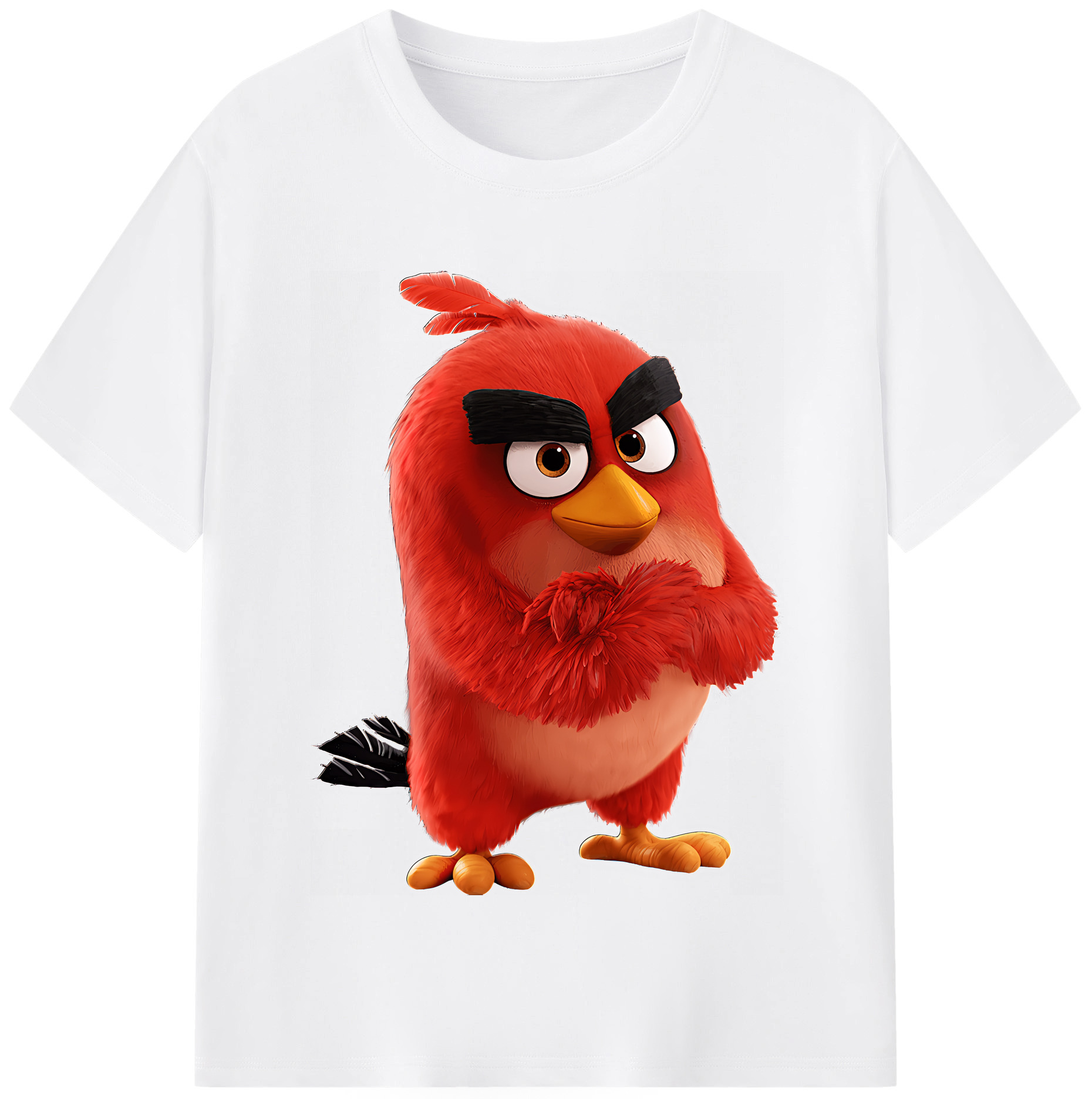 （画像用） Angry Birds アングリーバード 綿100％半袖Tシャツ（フロントプリント）