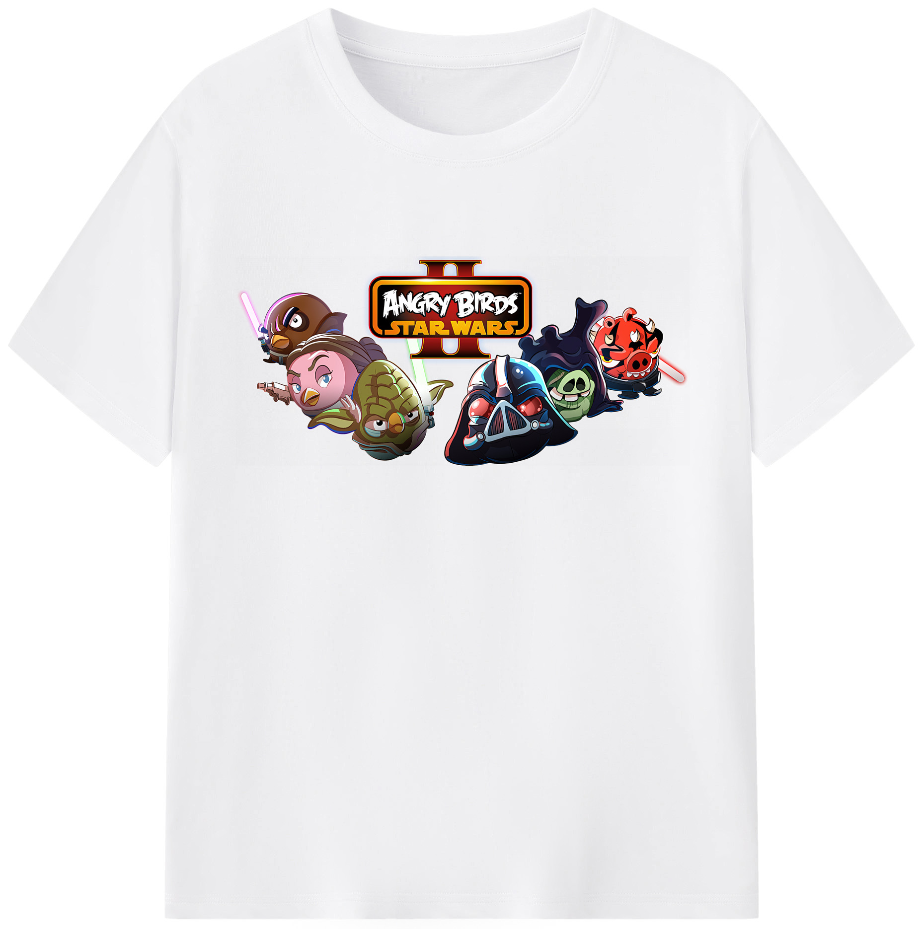 （画像用） Angry Birds アングリーバード 綿100％半袖Tシャツ（フロントプリント）