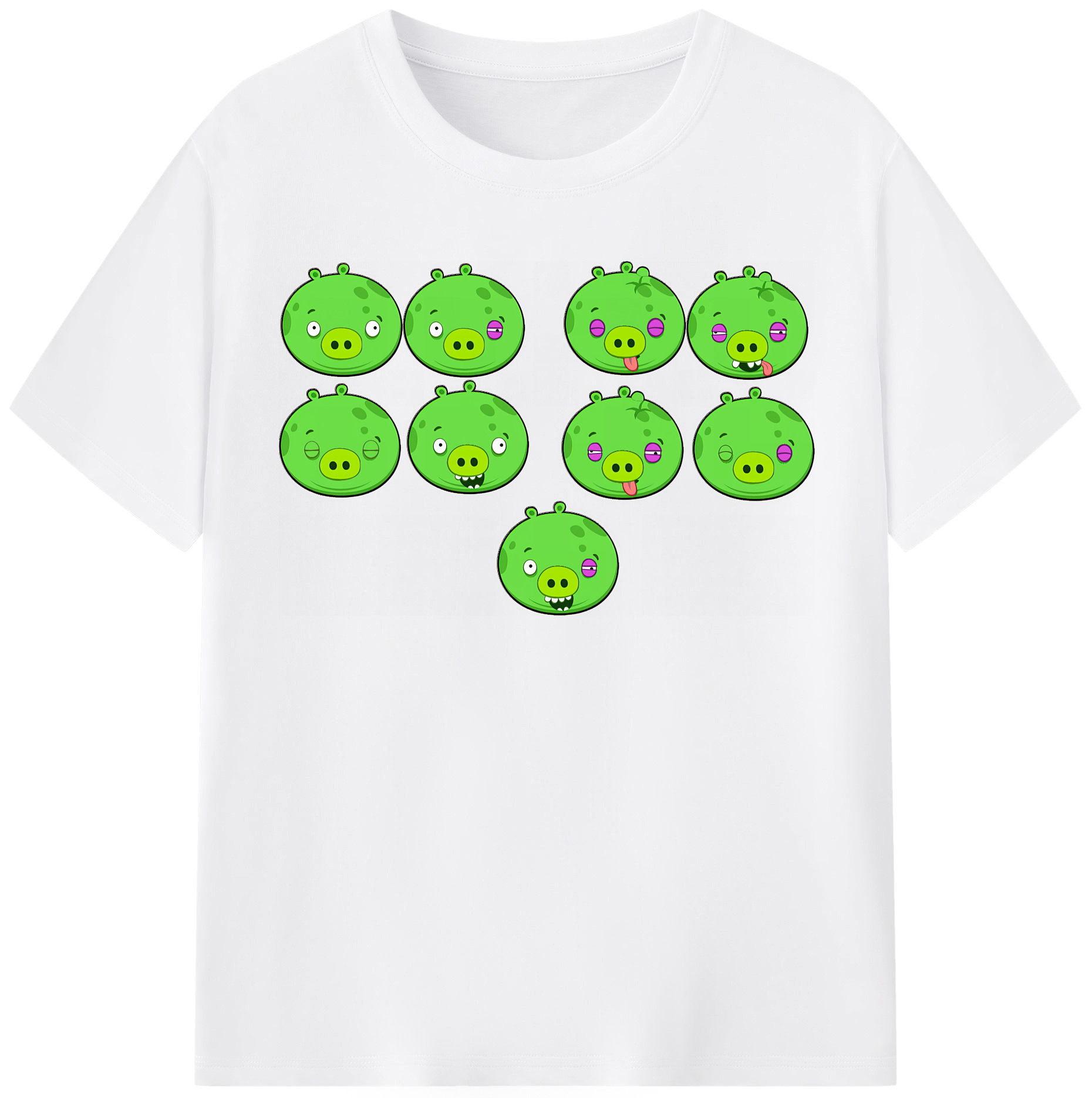 （画像用） Angry Birds アングリーバード 綿100％半袖Tシャツ（フロントプリント）