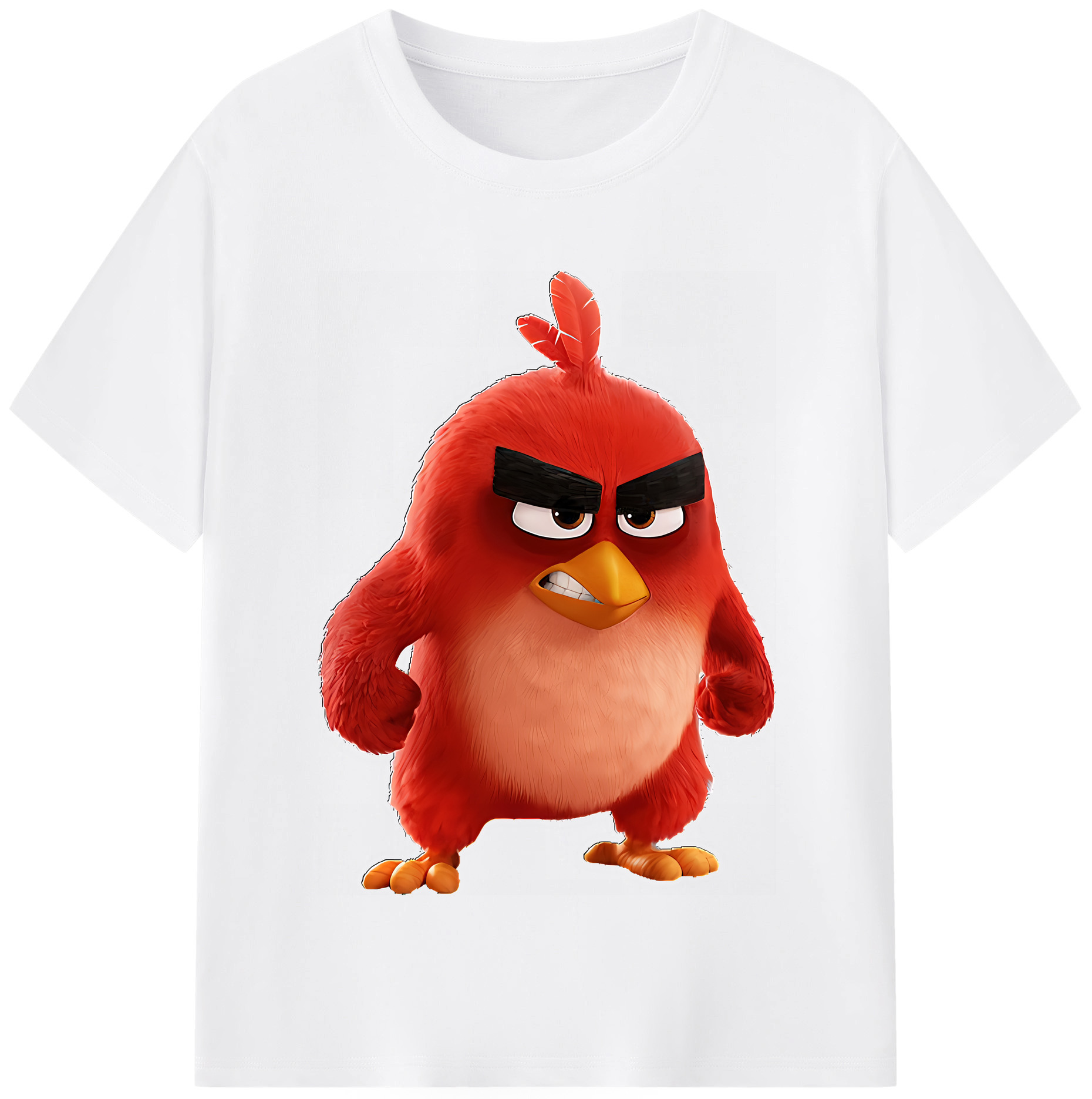 （画像用） Angry Birds アングリーバード 綿100％半袖Tシャツ（フロントプリント）