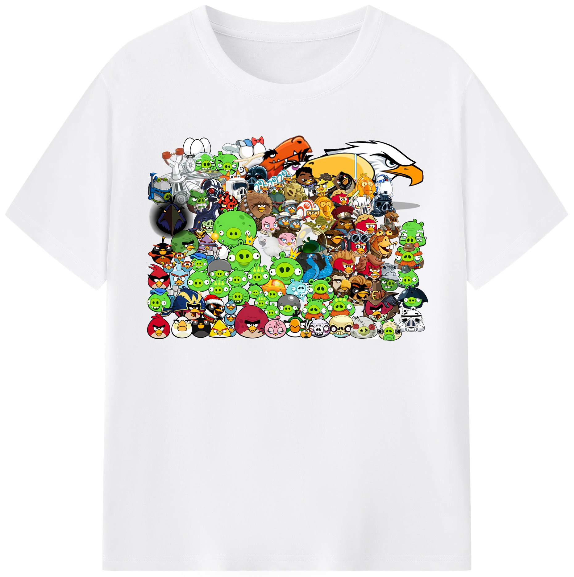 （画像用） Angry Birds アングリーバード 綿100％半袖Tシャツ（フロントプリント）