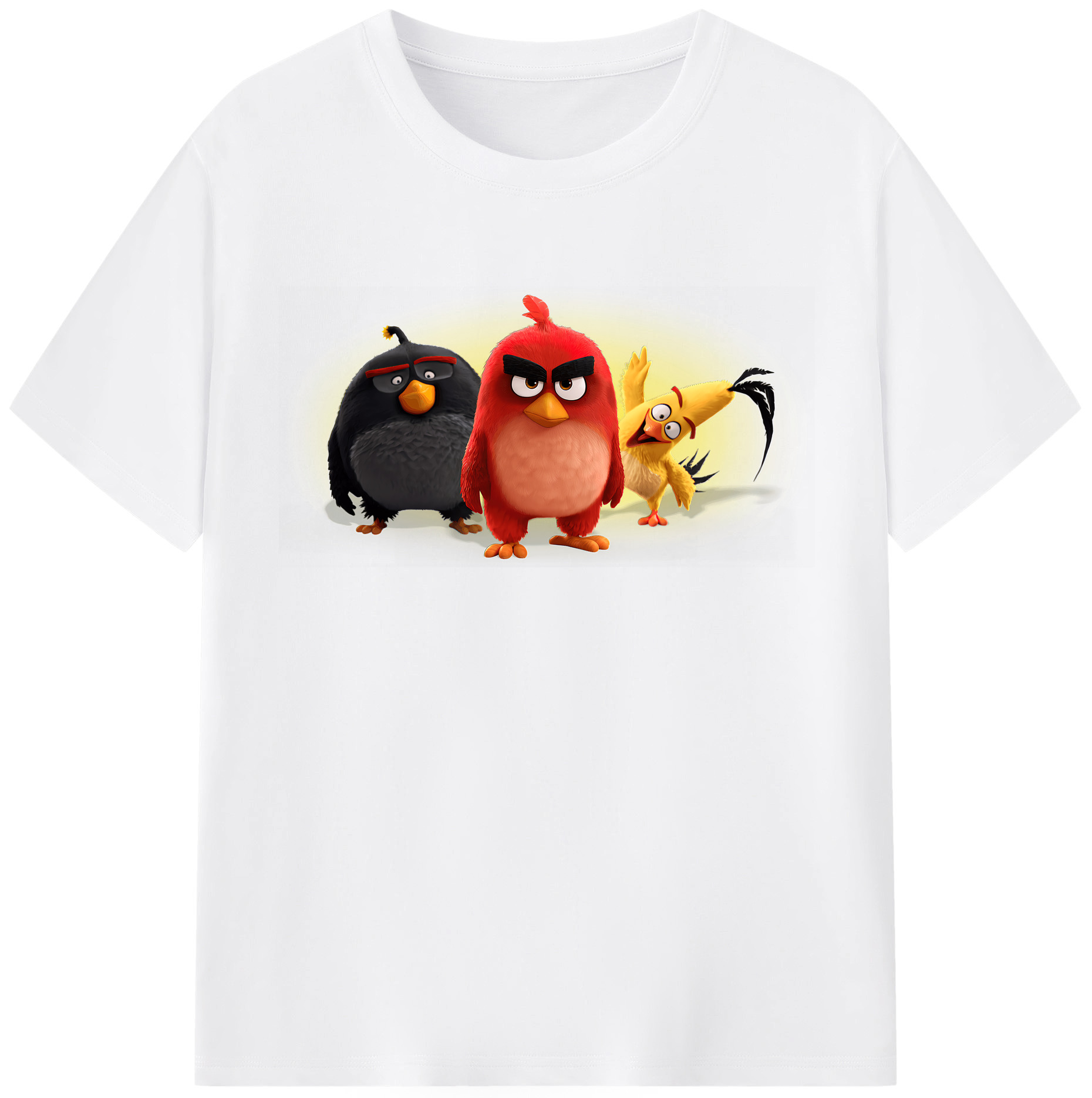 （画像用） Angry Birds アングリーバード 綿100％半袖Tシャツ（フロントプリント）