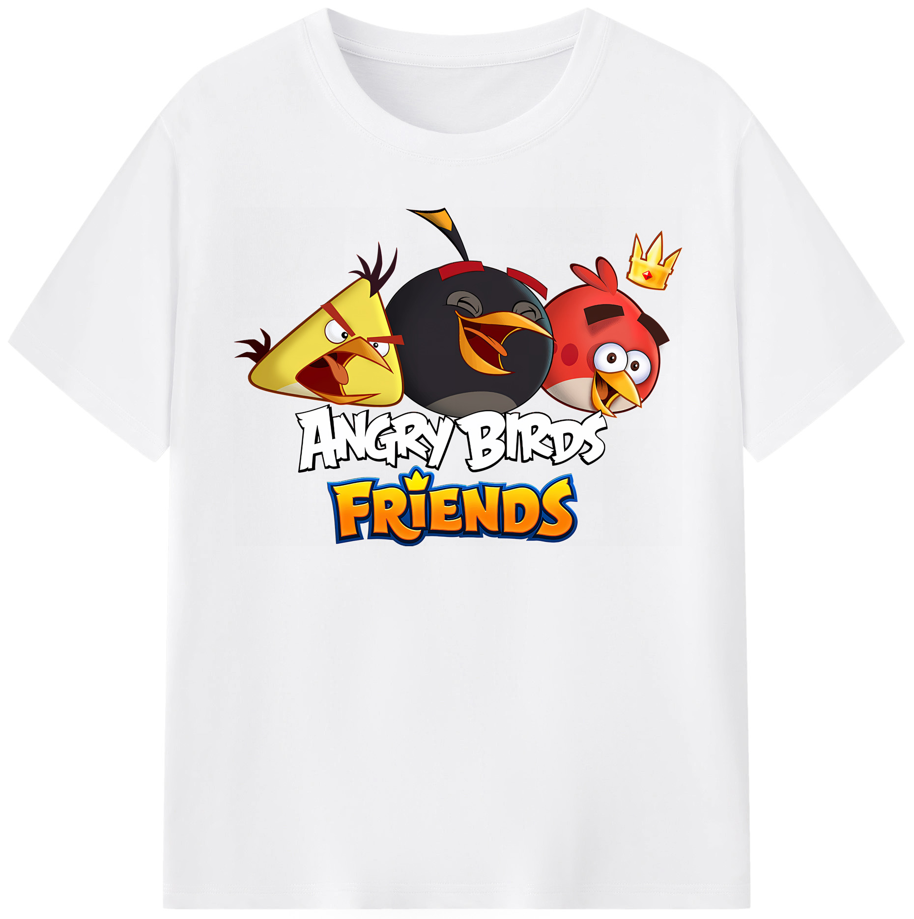 （画像用） Angry Birds アングリーバード 綿100％半袖Tシャツ（フロントプリント）