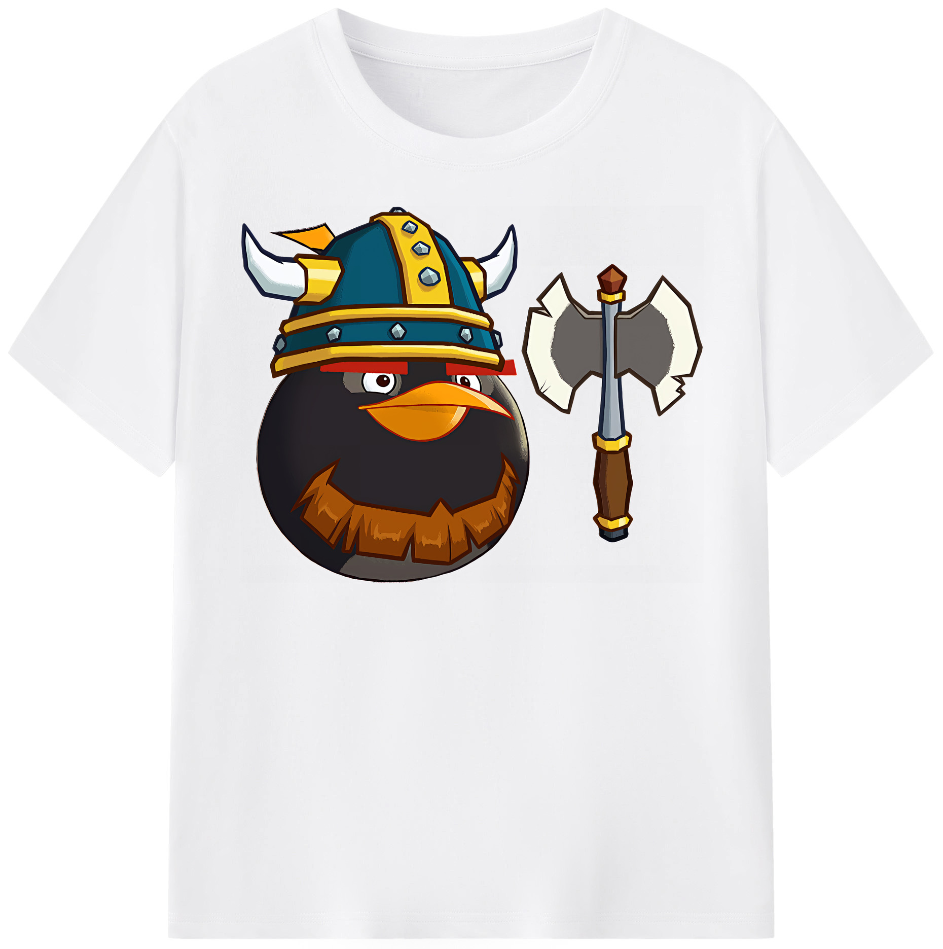 （画像用） Angry Birds アングリーバード 綿100％半袖Tシャツ（フロントプリント）