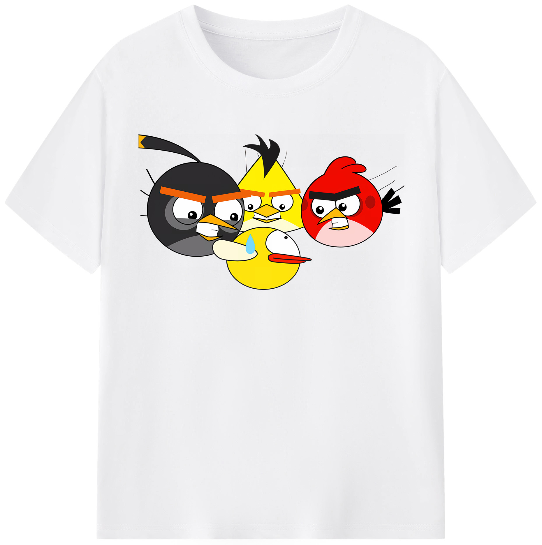 （画像用） Angry Birds アングリーバード 綿100％半袖Tシャツ（フロントプリント）