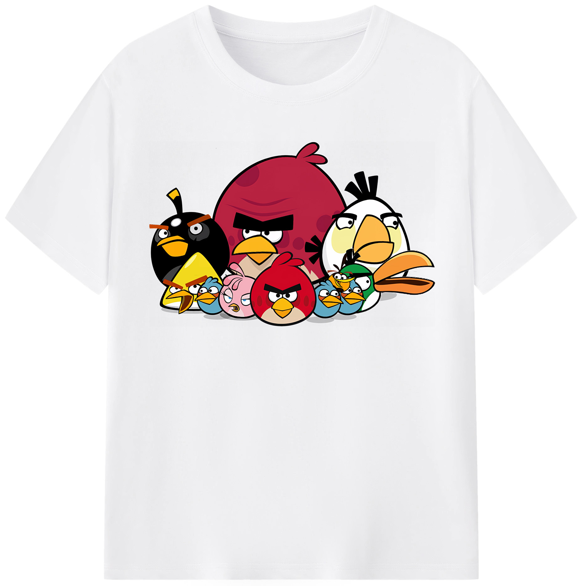 （画像用） Angry Birds アングリーバード 綿100％半袖Tシャツ（フロントプリント）
