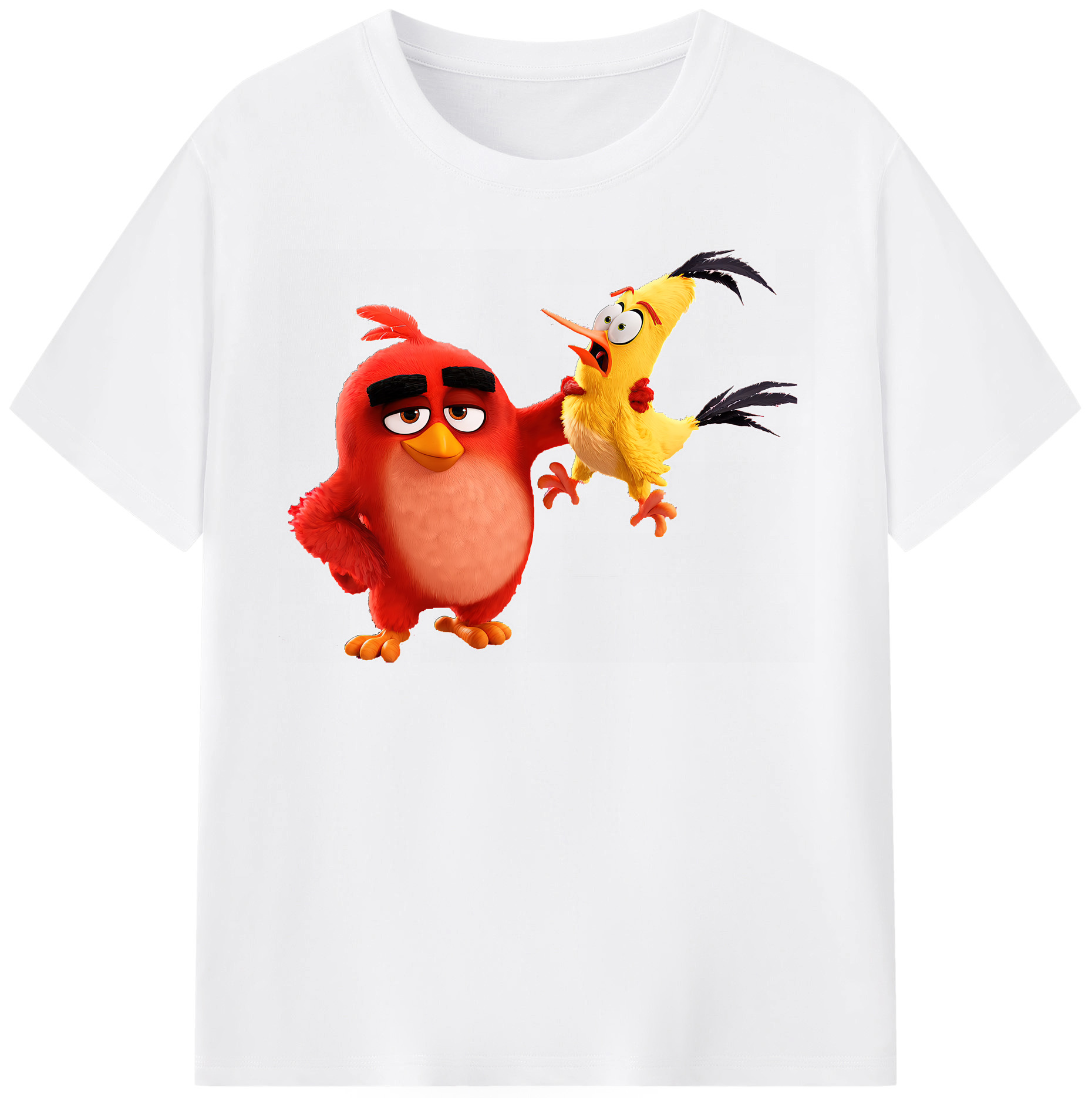 （画像用） Angry Birds アングリーバード 綿100％半袖Tシャツ（フロントプリント）