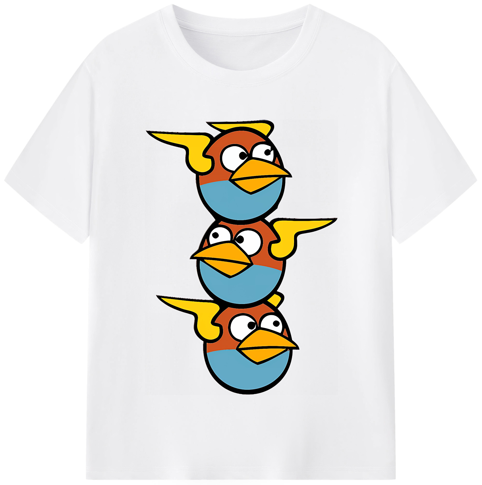 （画像用） Angry Birds アングリーバード 綿100％半袖Tシャツ（フロントプリント）
