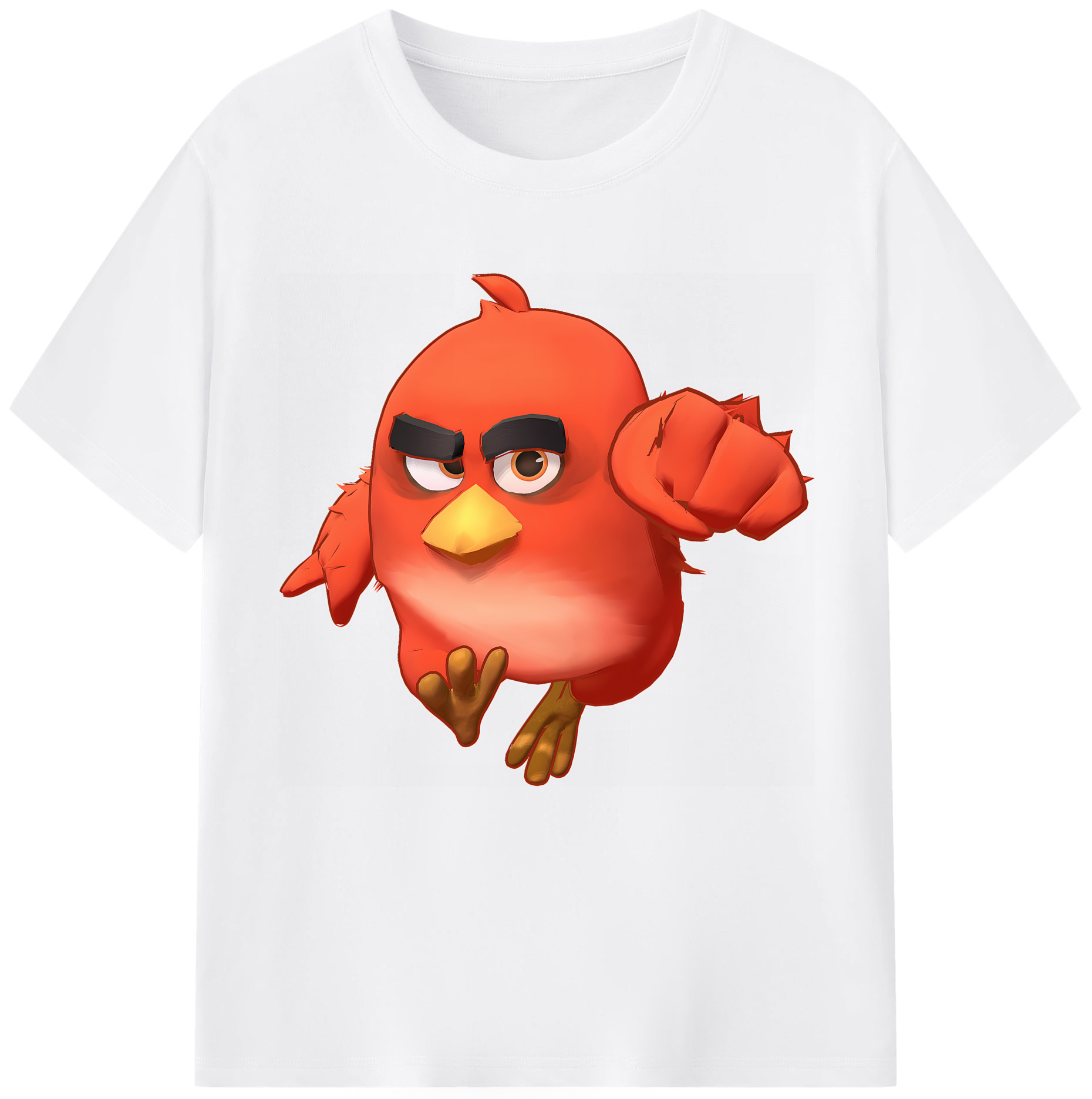 （画像用） Angry Birds アングリーバード 綿100％半袖Tシャツ（フロントプリント）