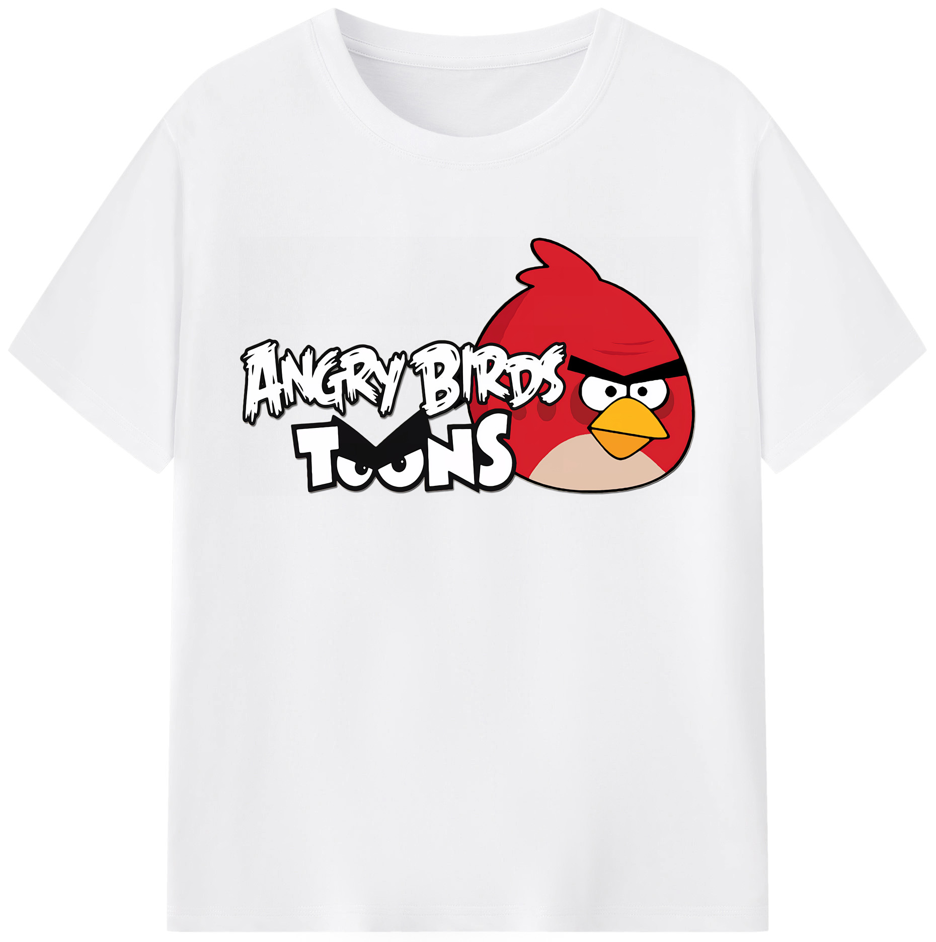 （画像用） Angry Birds アングリーバード 綿100％半袖Tシャツ（フロントプリント）