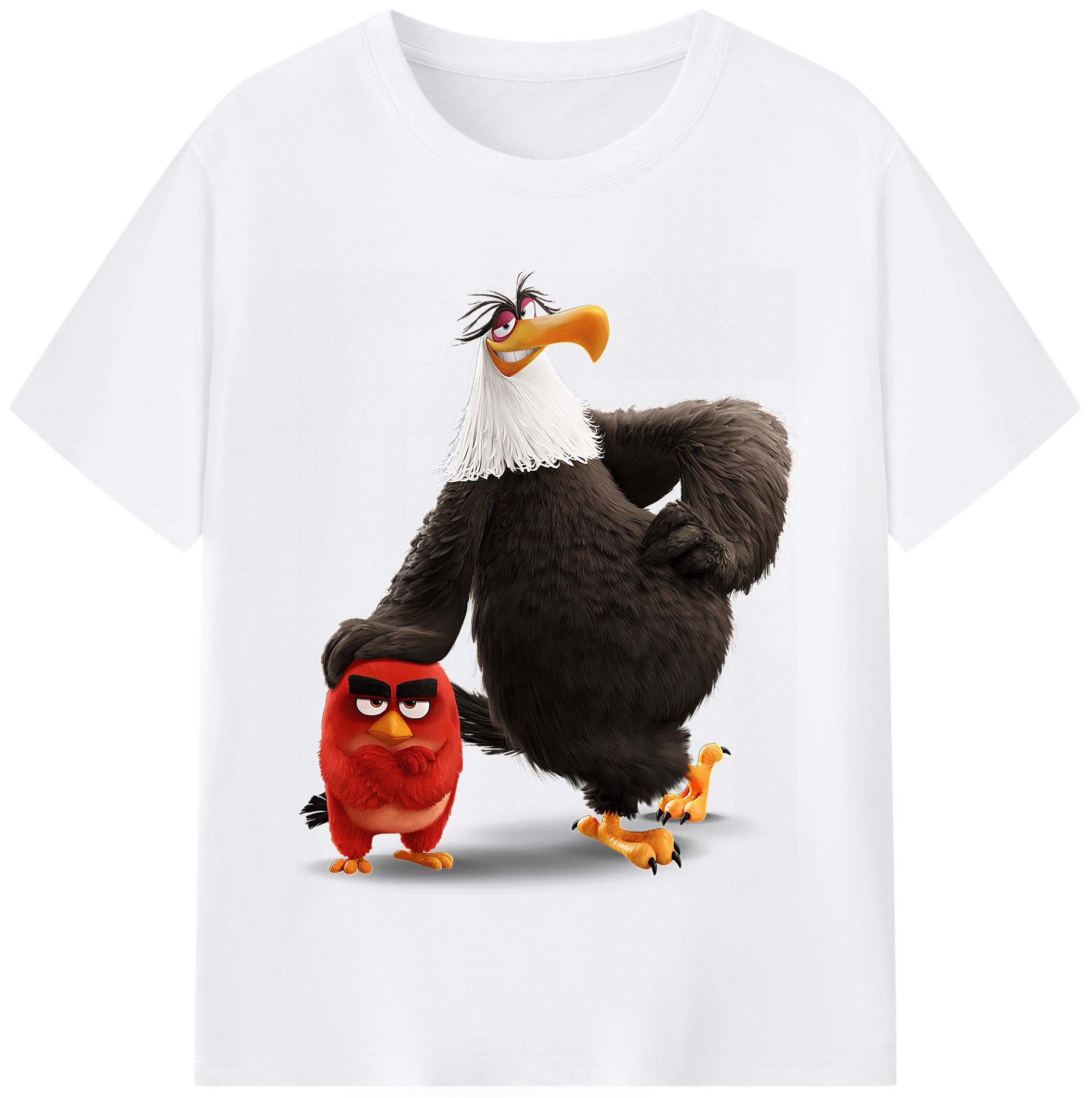 （画像用） Angry Birds アングリーバード 綿100％半袖Tシャツ（フロントプリント）