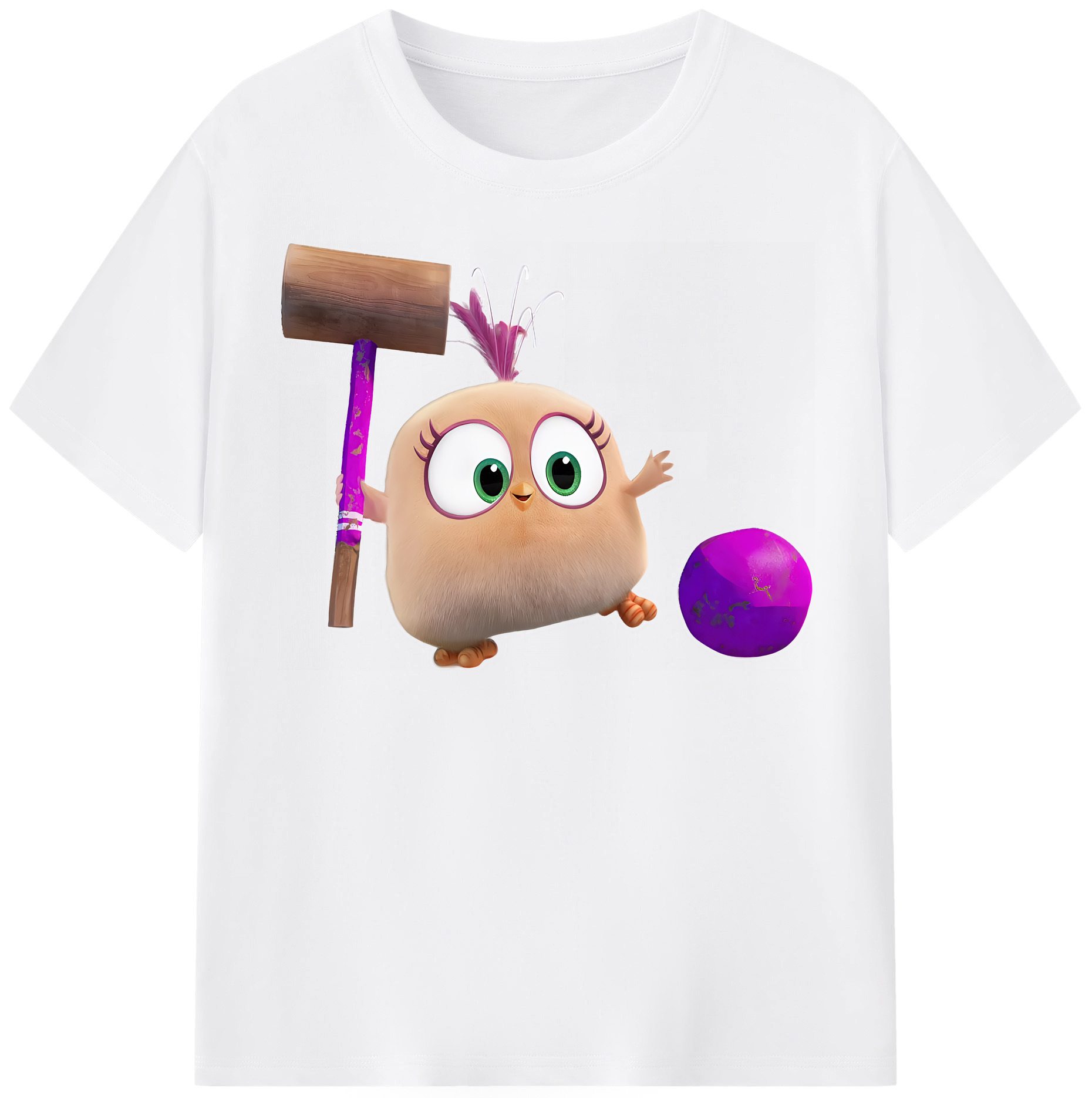（画像用） Angry Birds アングリーバード 綿100％半袖Tシャツ（フロントプリント）