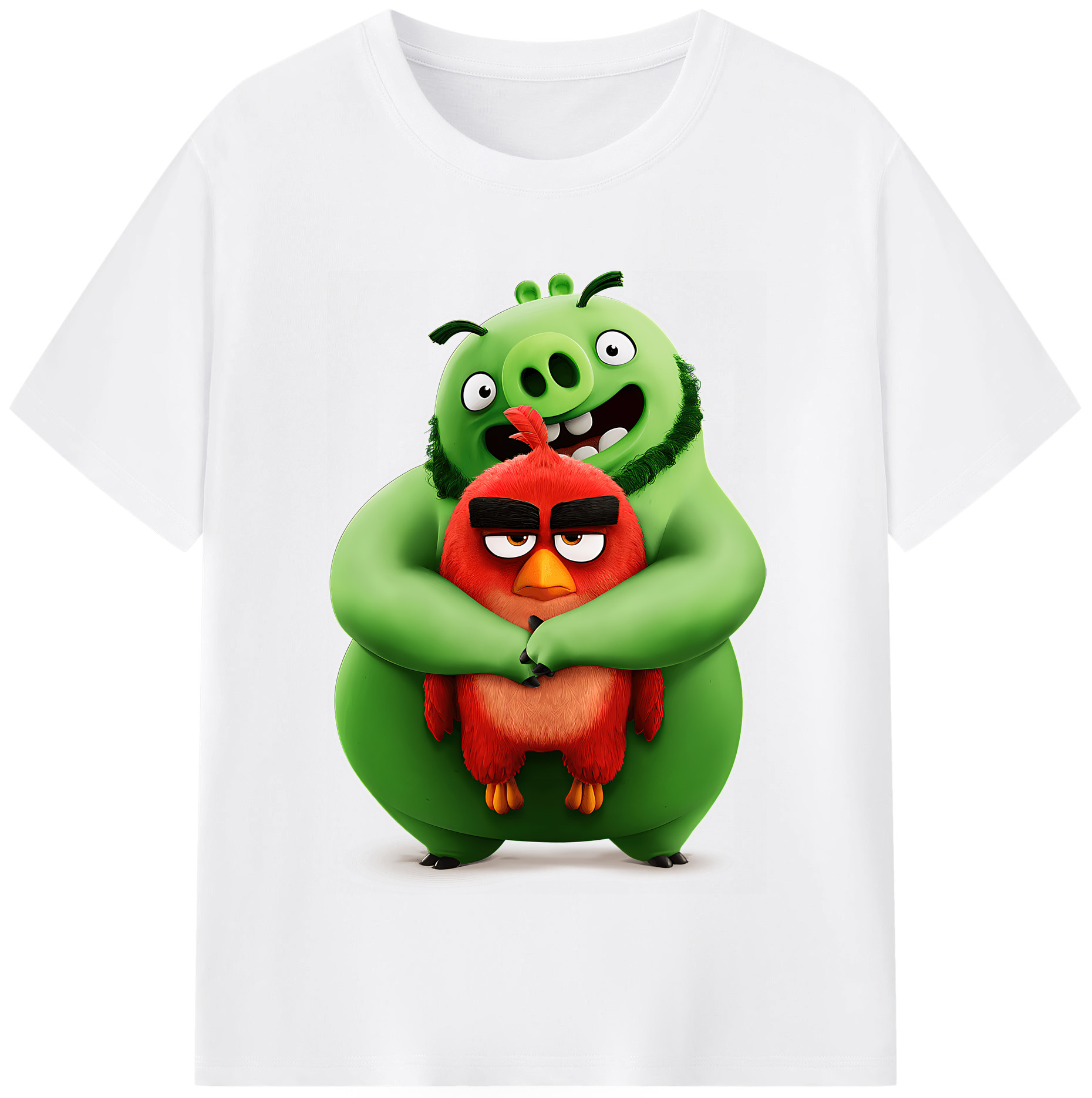 （画像用） Angry Birds アングリーバード 綿100％半袖Tシャツ（フロントプリント）