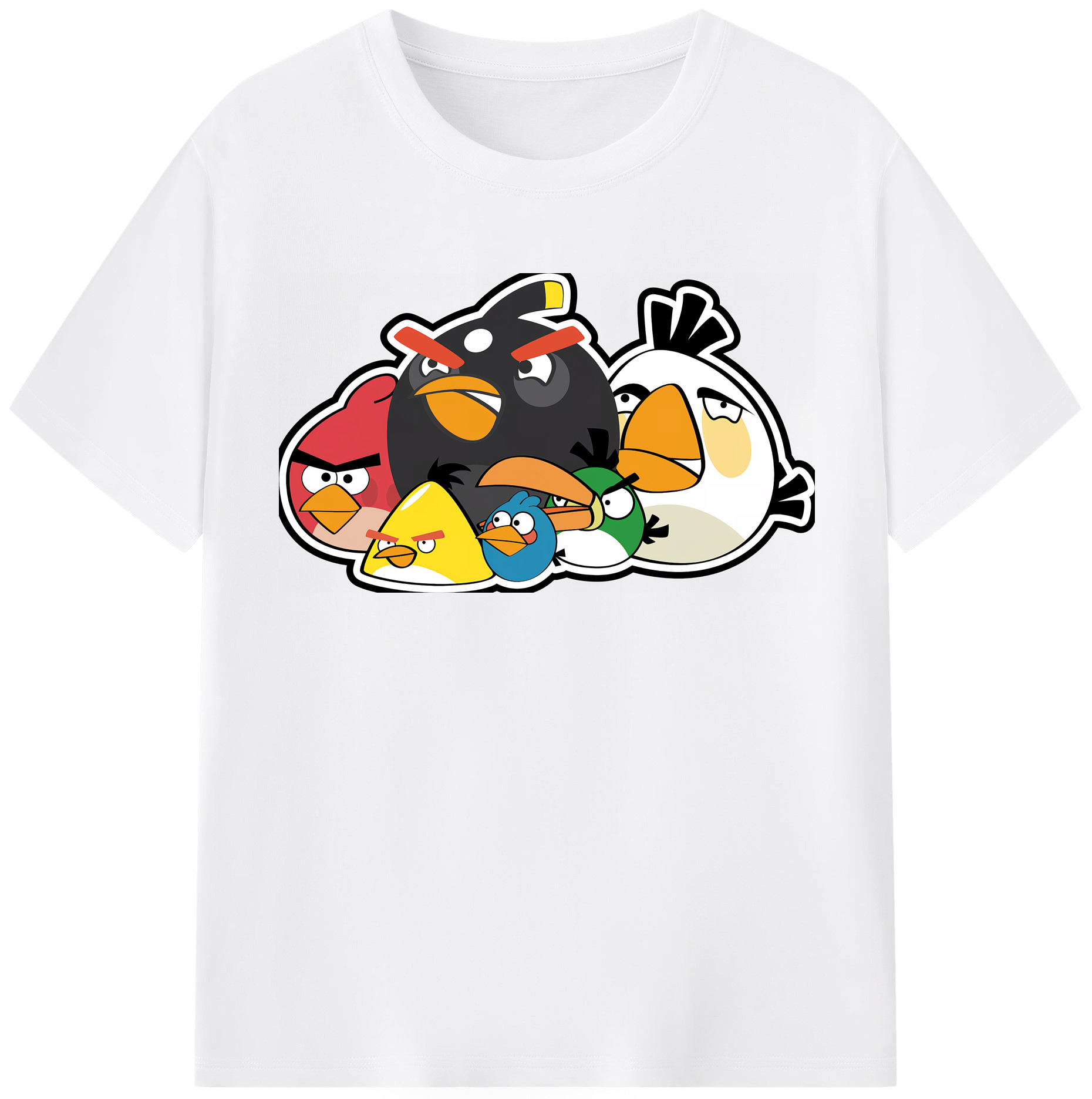 （画像用） Angry Birds アングリーバード 綿100％半袖Tシャツ（フロントプリント）