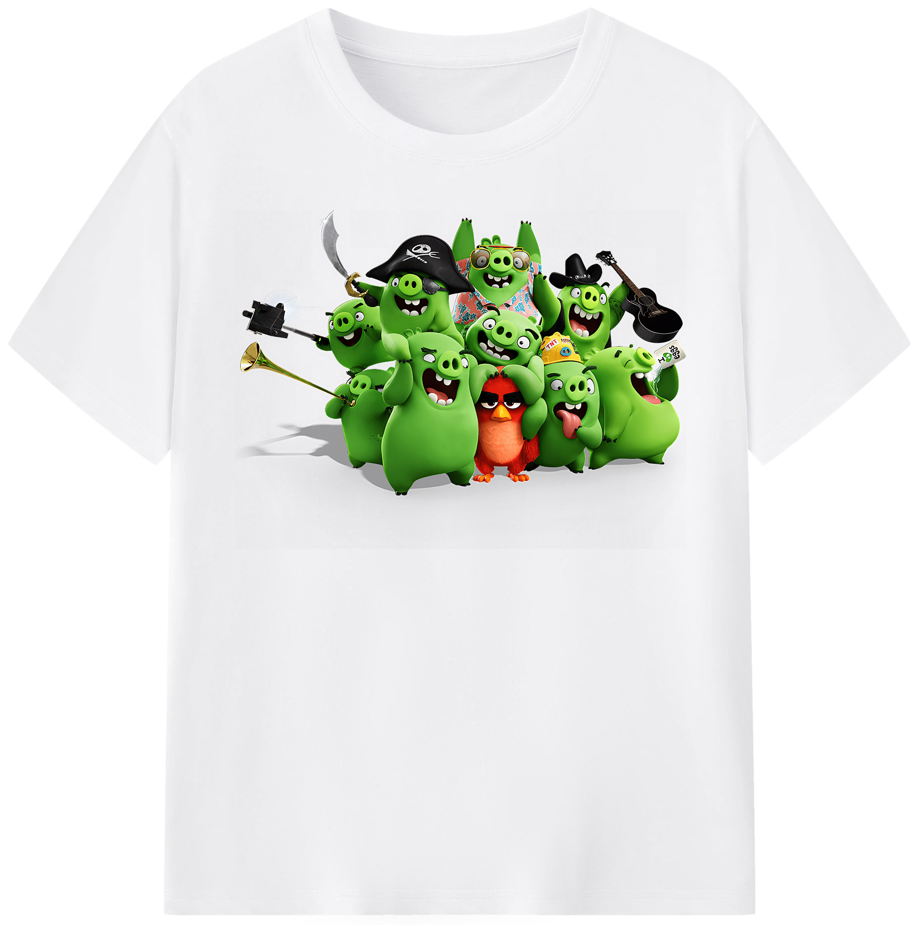 （画像用） Angry Birds アングリーバード 綿100％半袖Tシャツ（フロントプリント）