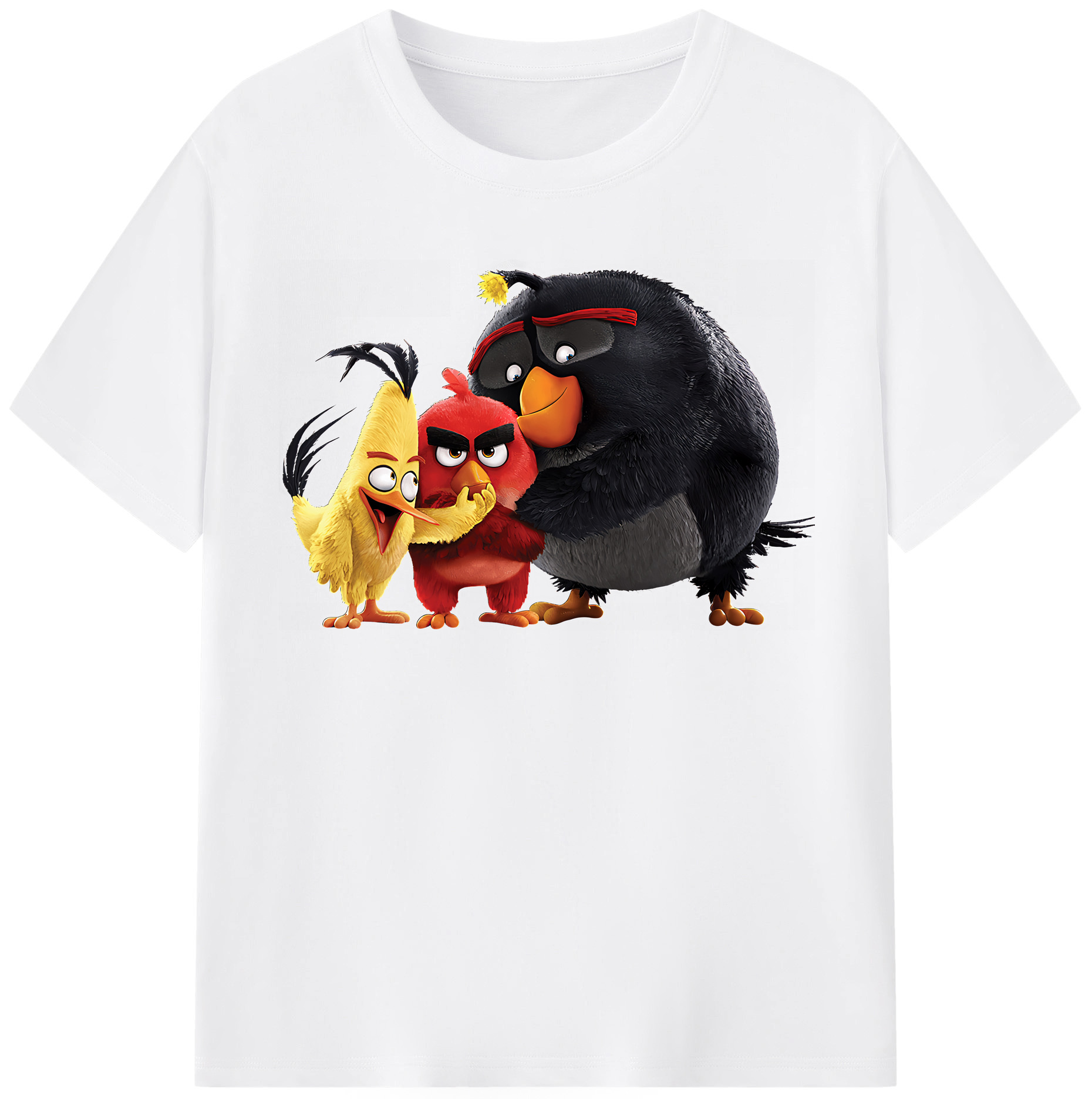 （画像用） Angry Birds アングリーバード 綿100％半袖Tシャツ（フロントプリント）