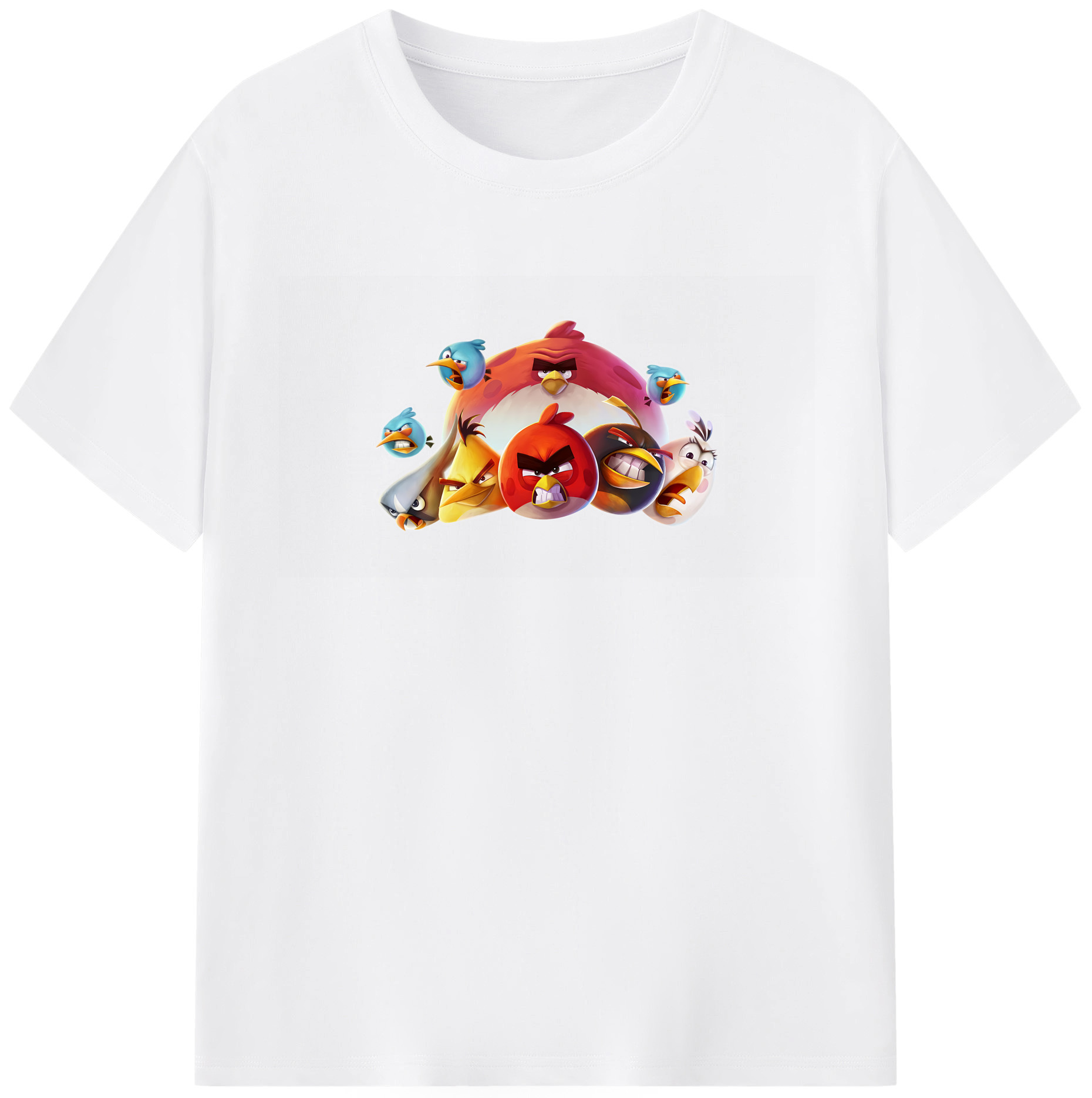 （画像用） Angry Birds アングリーバード 綿100％半袖Tシャツ（フロントプリント）