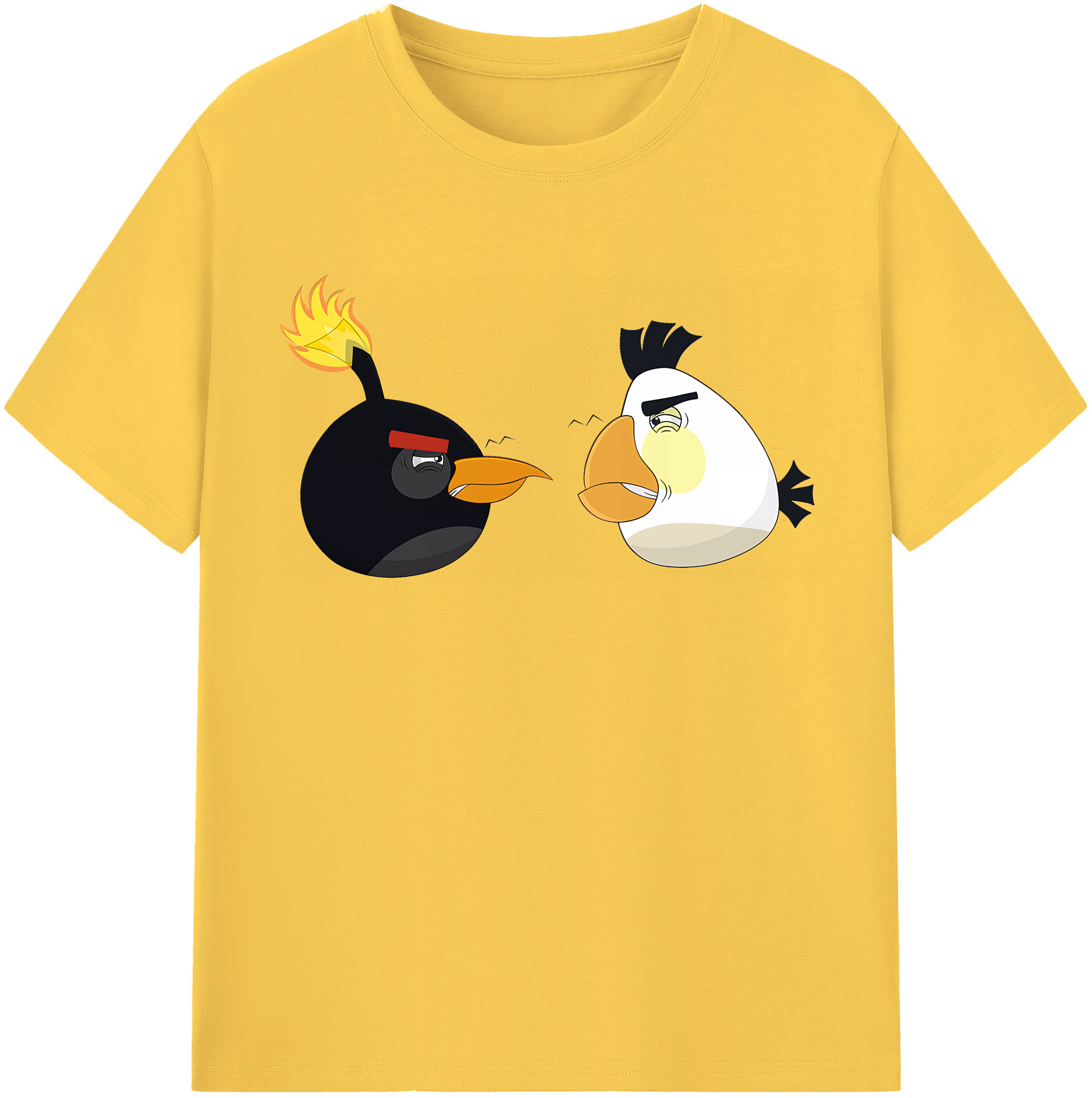 （画像用） Angry Birds アングリーバード 綿100％半袖Tシャツ（フロントプリント）