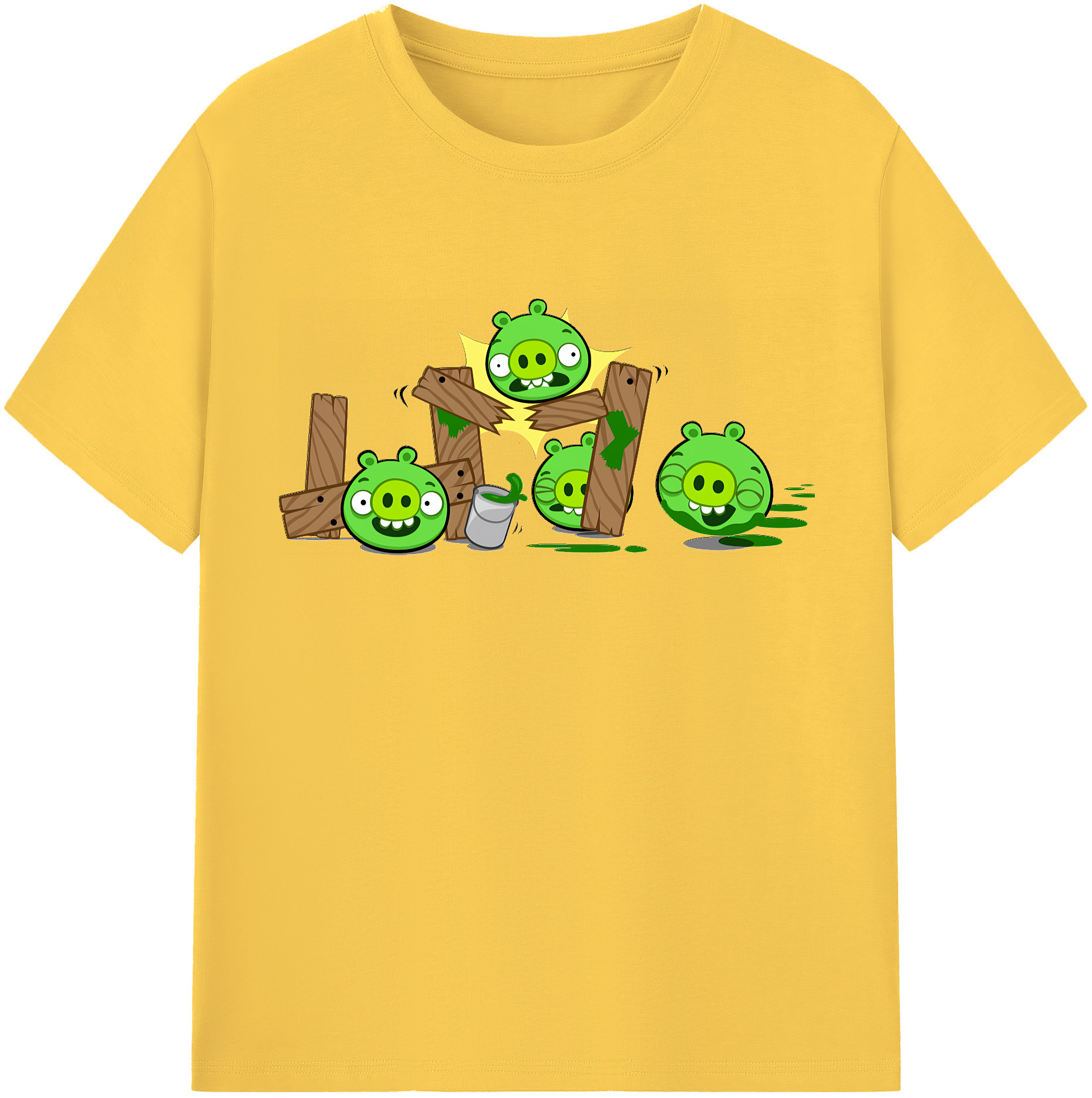 （画像用） Angry Birds アングリーバード 綿100％半袖Tシャツ（フロントプリント）