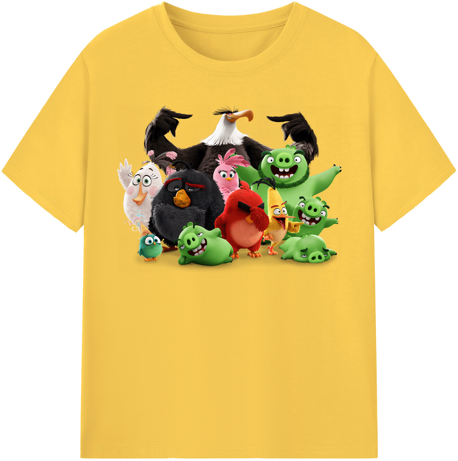 （画像用） Angry Birds アングリーバード 綿100％半袖Tシャツ（フロントプリント）