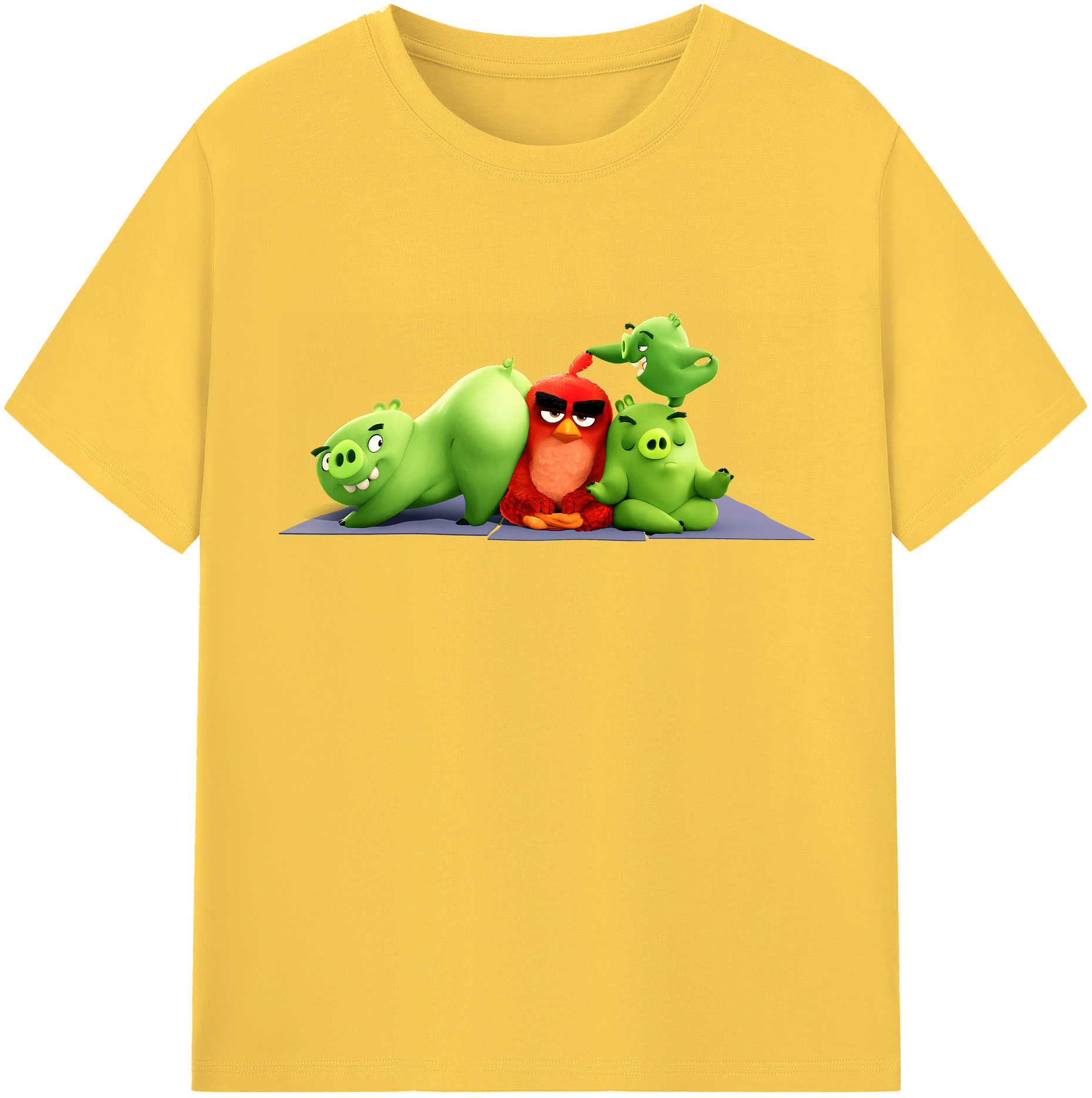 （画像用） Angry Birds アングリーバード 綿100％半袖Tシャツ（フロントプリント）