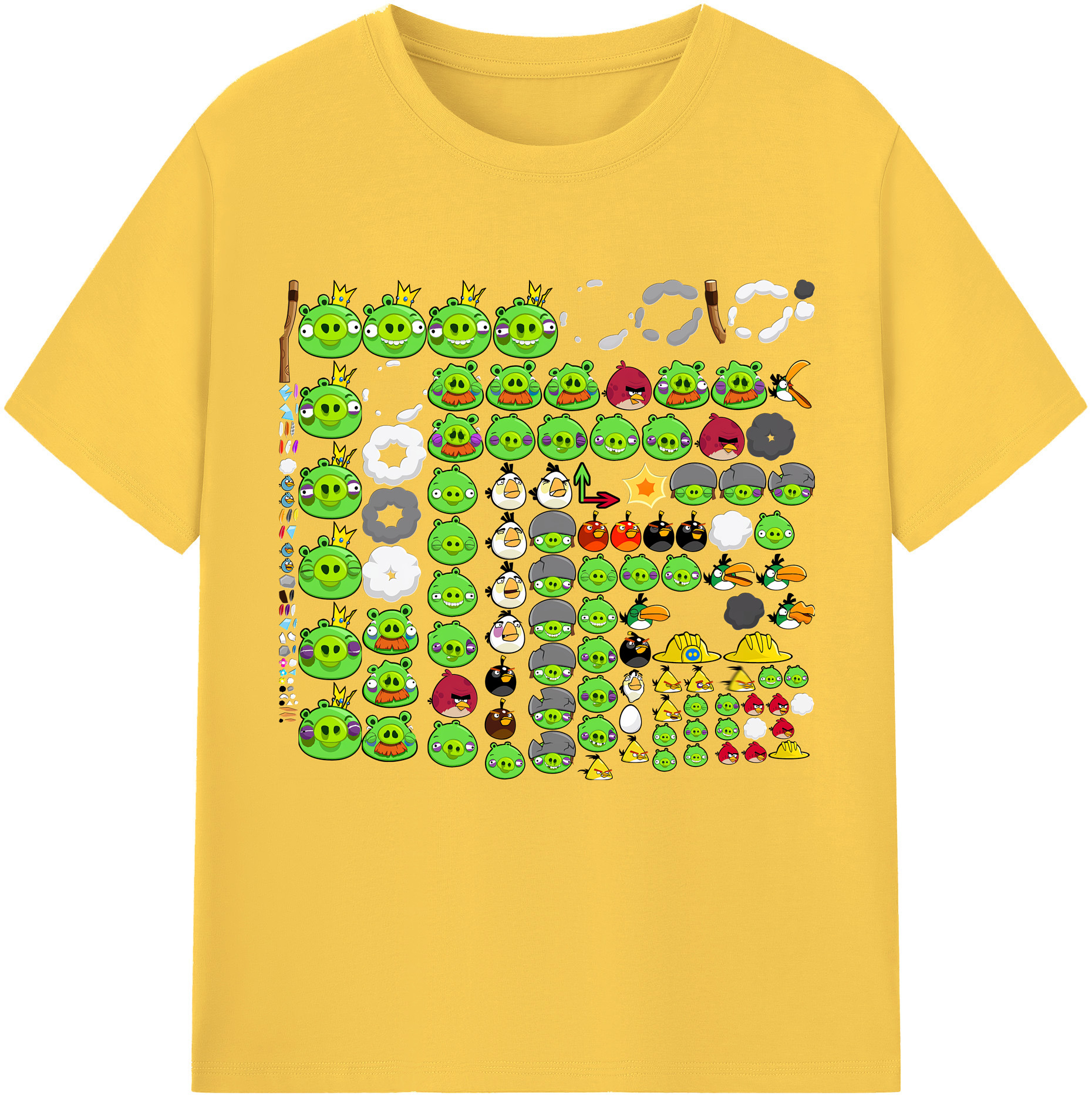 （画像用） Angry Birds アングリーバード 綿100％半袖Tシャツ（フロントプリント）