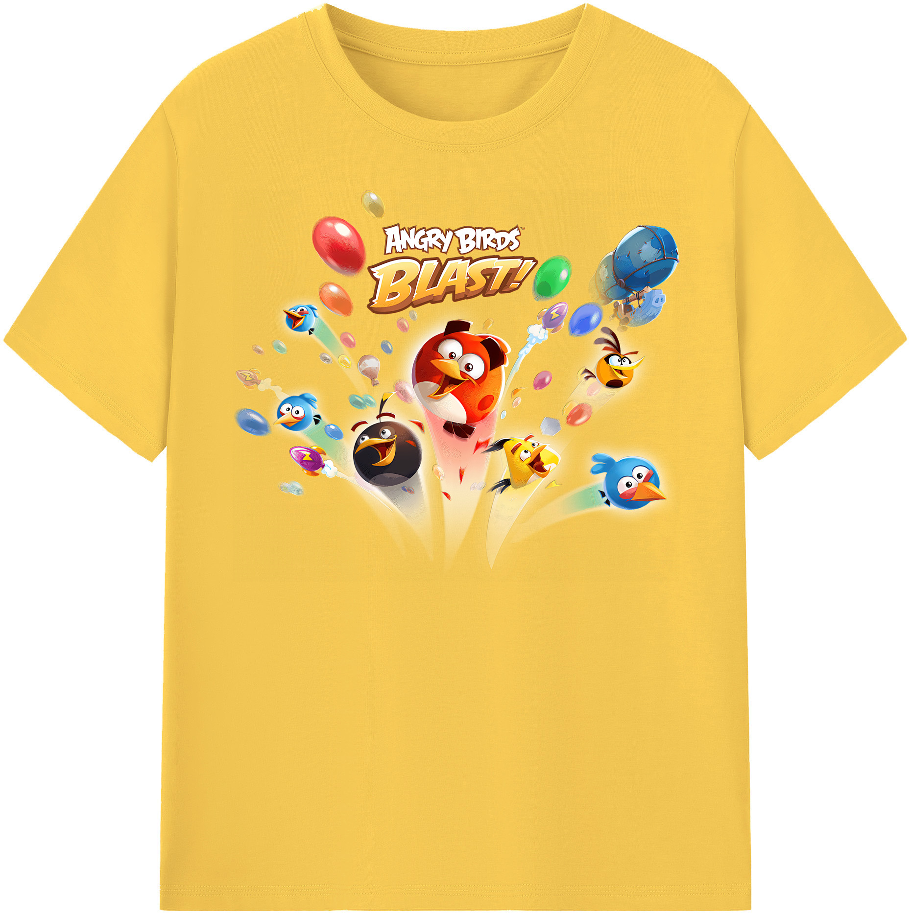 （画像用） Angry Birds アングリーバード 綿100％半袖Tシャツ（フロントプリント）