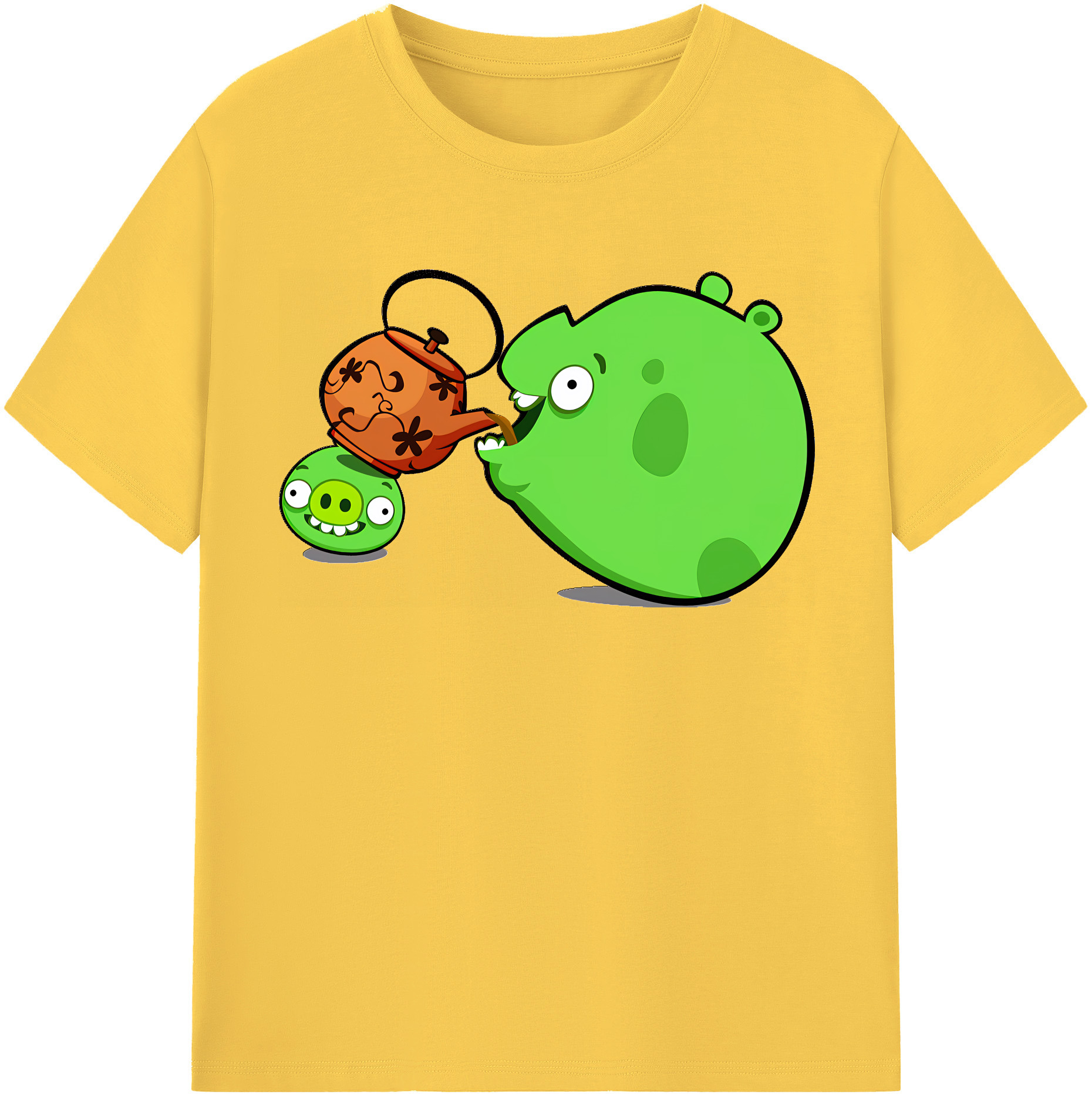（画像用） Angry Birds アングリーバード 綿100％半袖Tシャツ（フロントプリント）