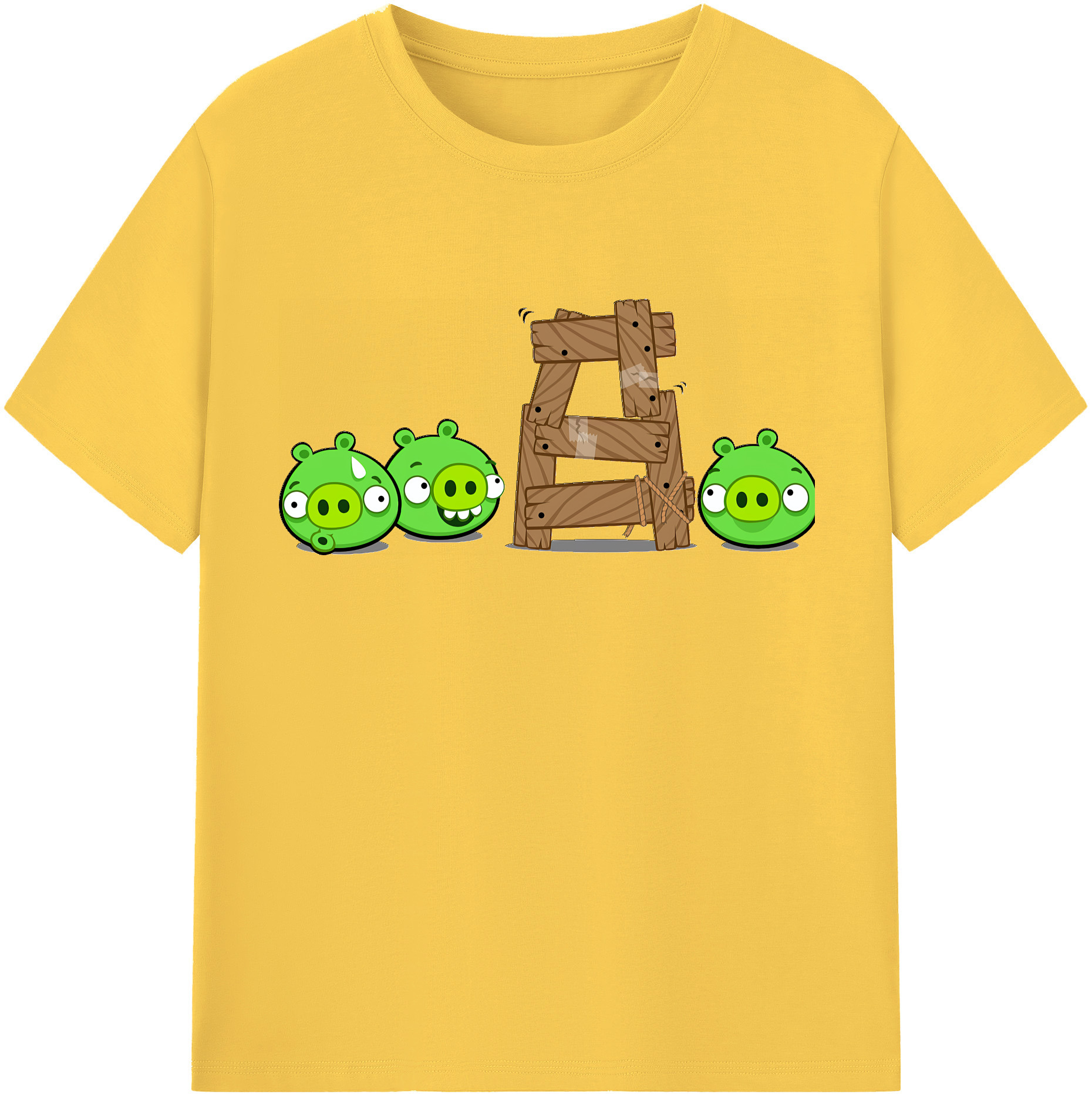 （画像用） Angry Birds アングリーバード 綿100％半袖Tシャツ（フロントプリント）