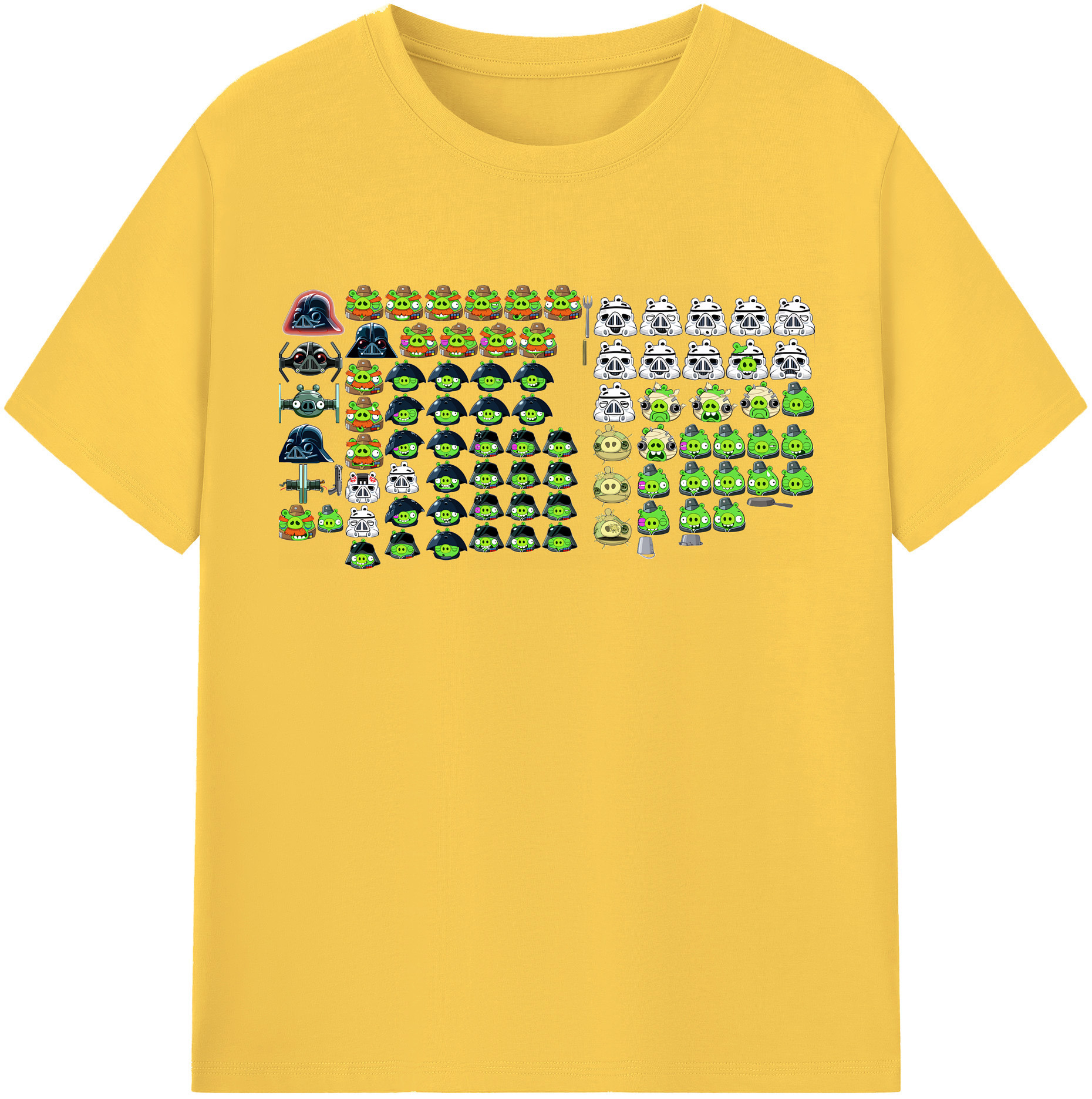 （画像用） Angry Birds アングリーバード 綿100％半袖Tシャツ（フロントプリント）