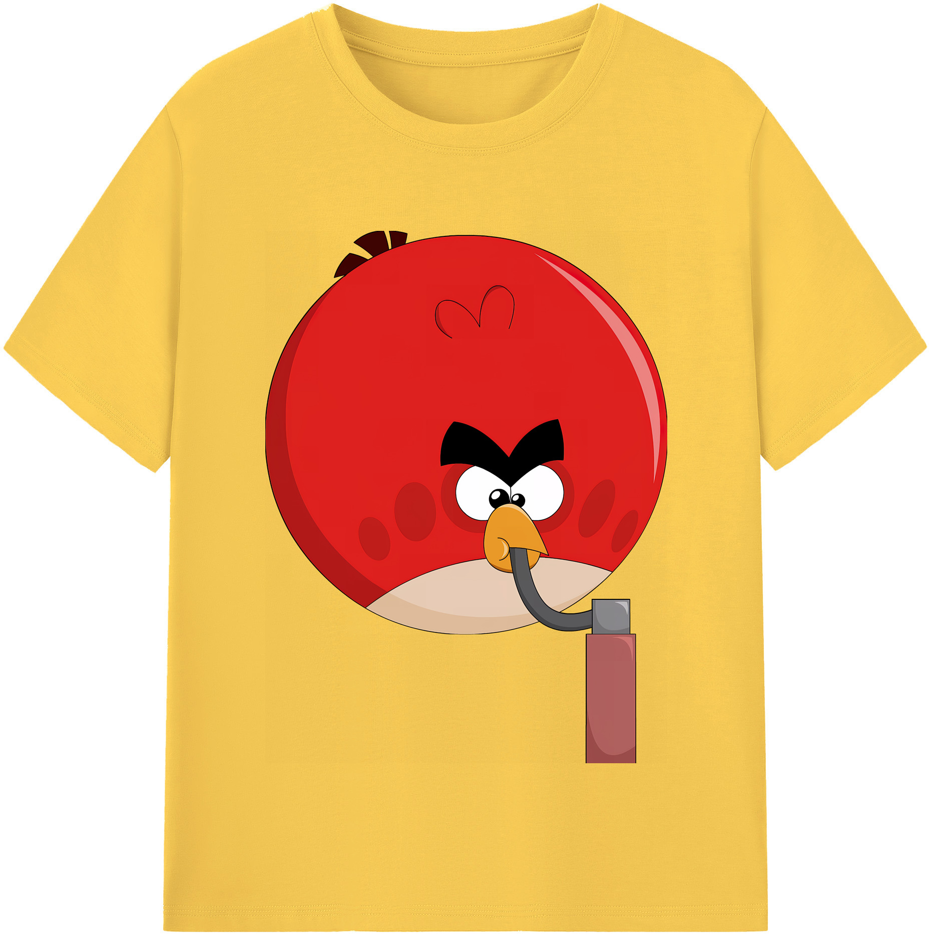 （画像用） Angry Birds アングリーバード 綿100％半袖Tシャツ（フロントプリント）
