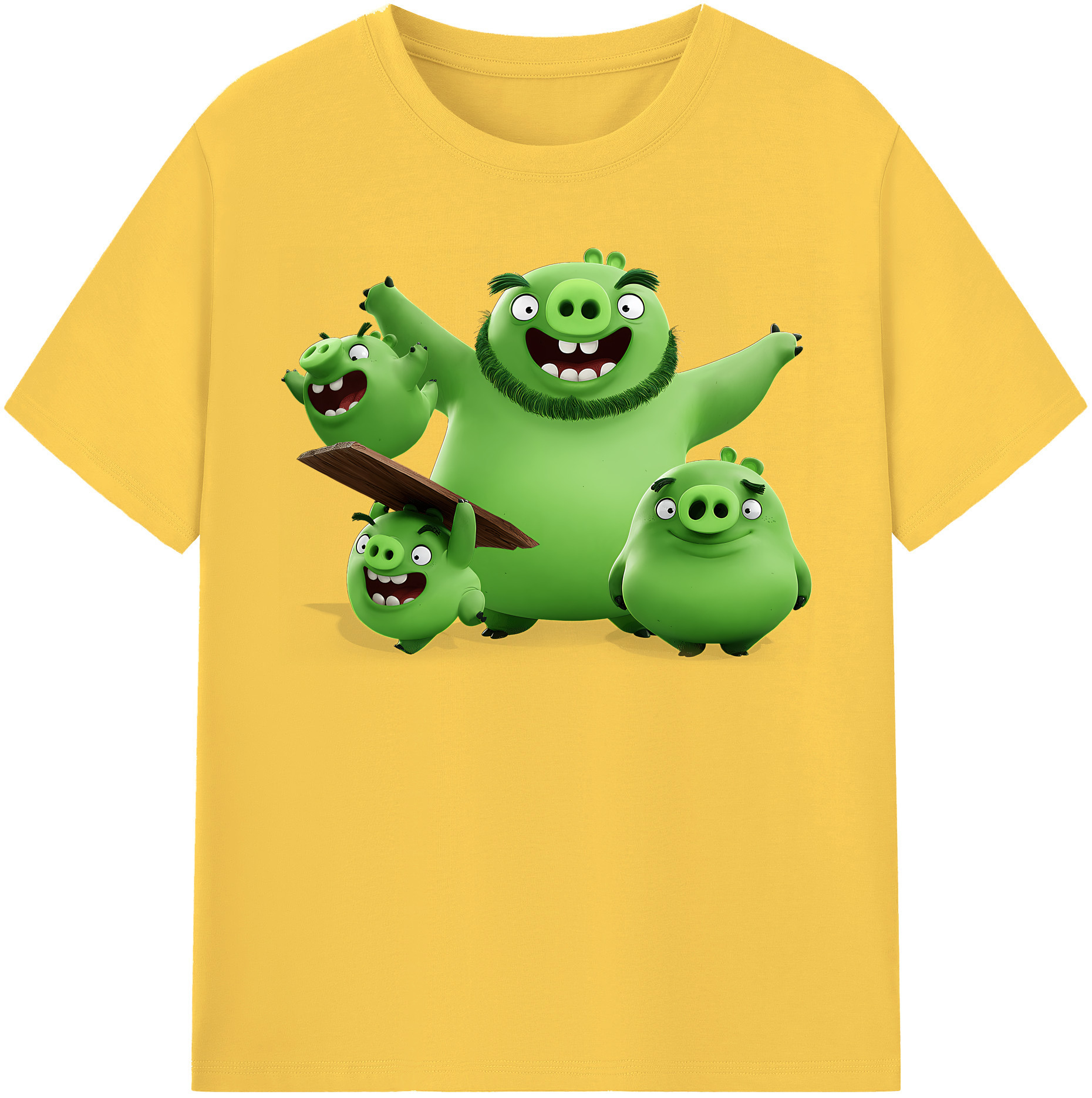 （画像用） Angry Birds アングリーバード 綿100％半袖Tシャツ（フロントプリント）