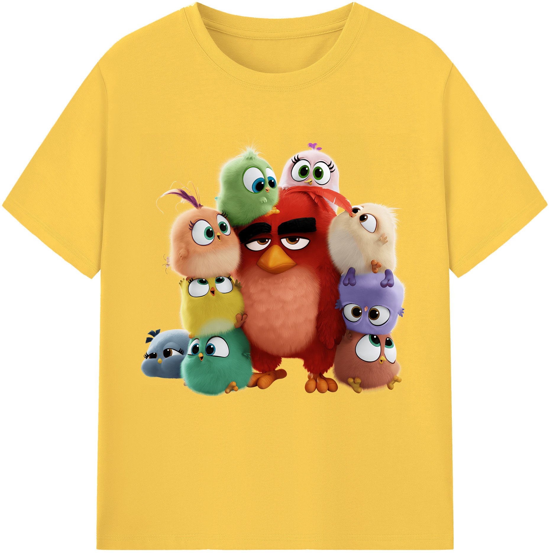 （画像用） Angry Birds アングリーバード 綿100％半袖Tシャツ（フロントプリント）