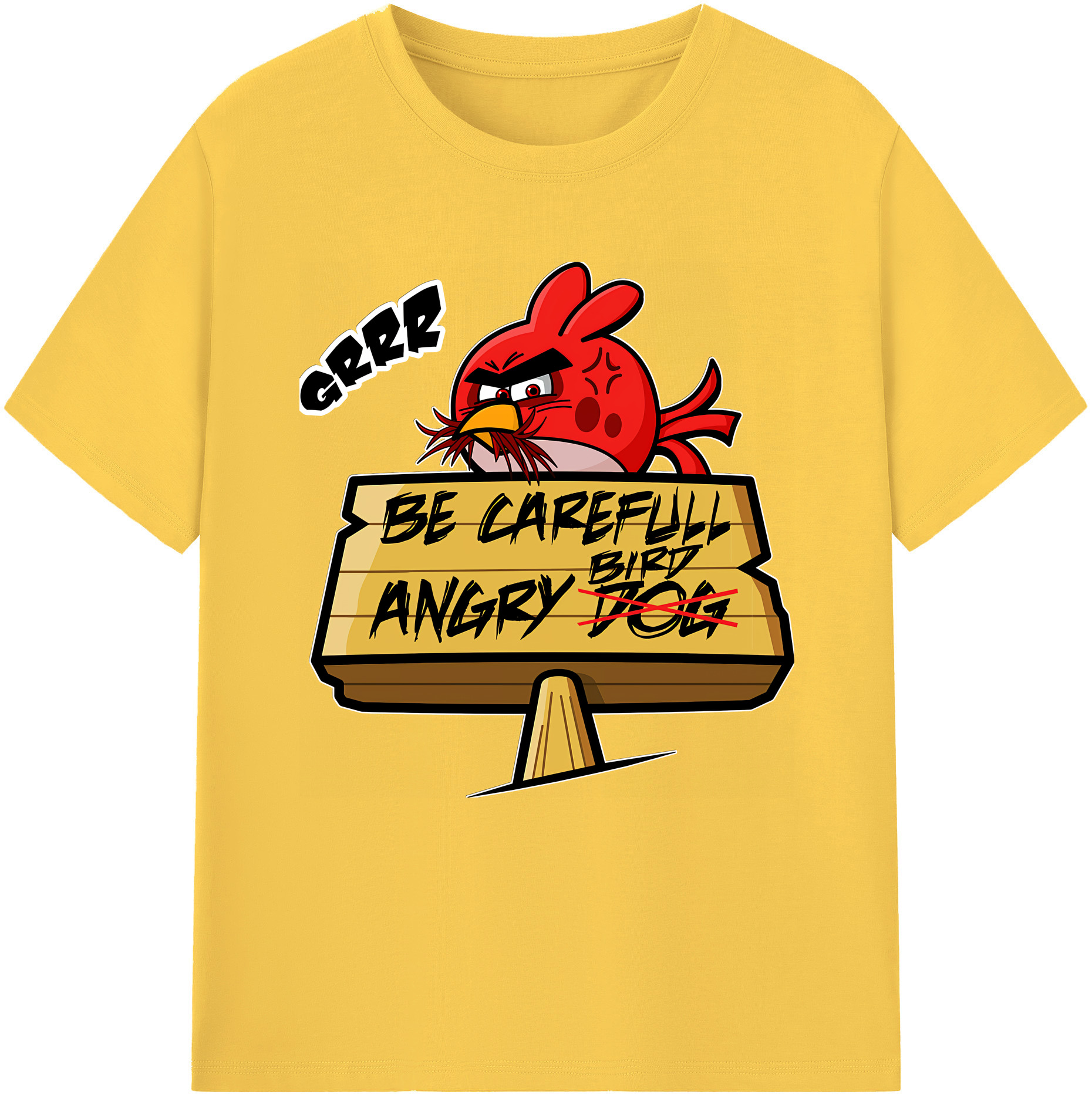 （画像用） Angry Birds アングリーバード 綿100％半袖Tシャツ（フロントプリント）